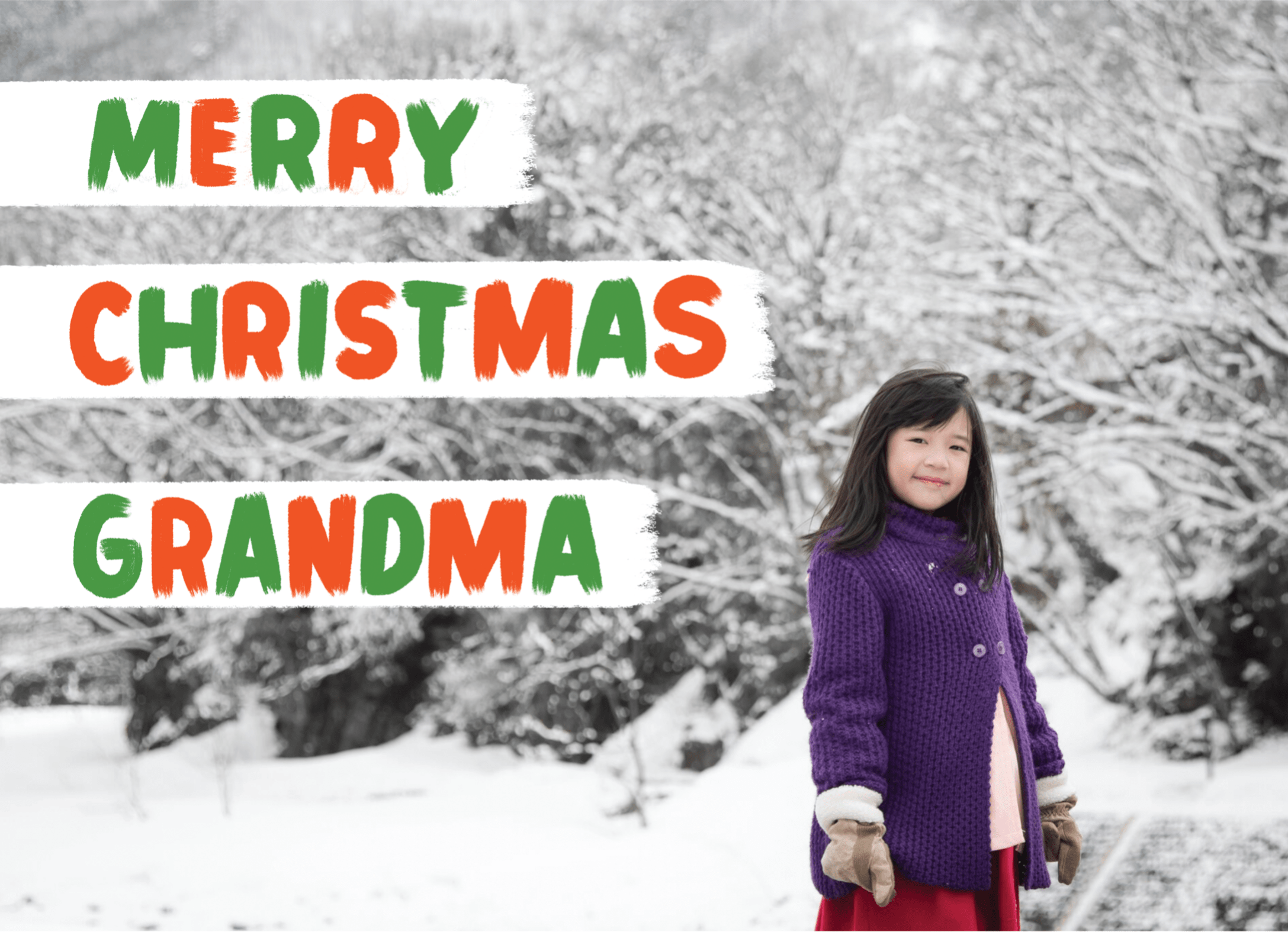 Merry Christmas Grandma Christmas Card | Postable | Postable