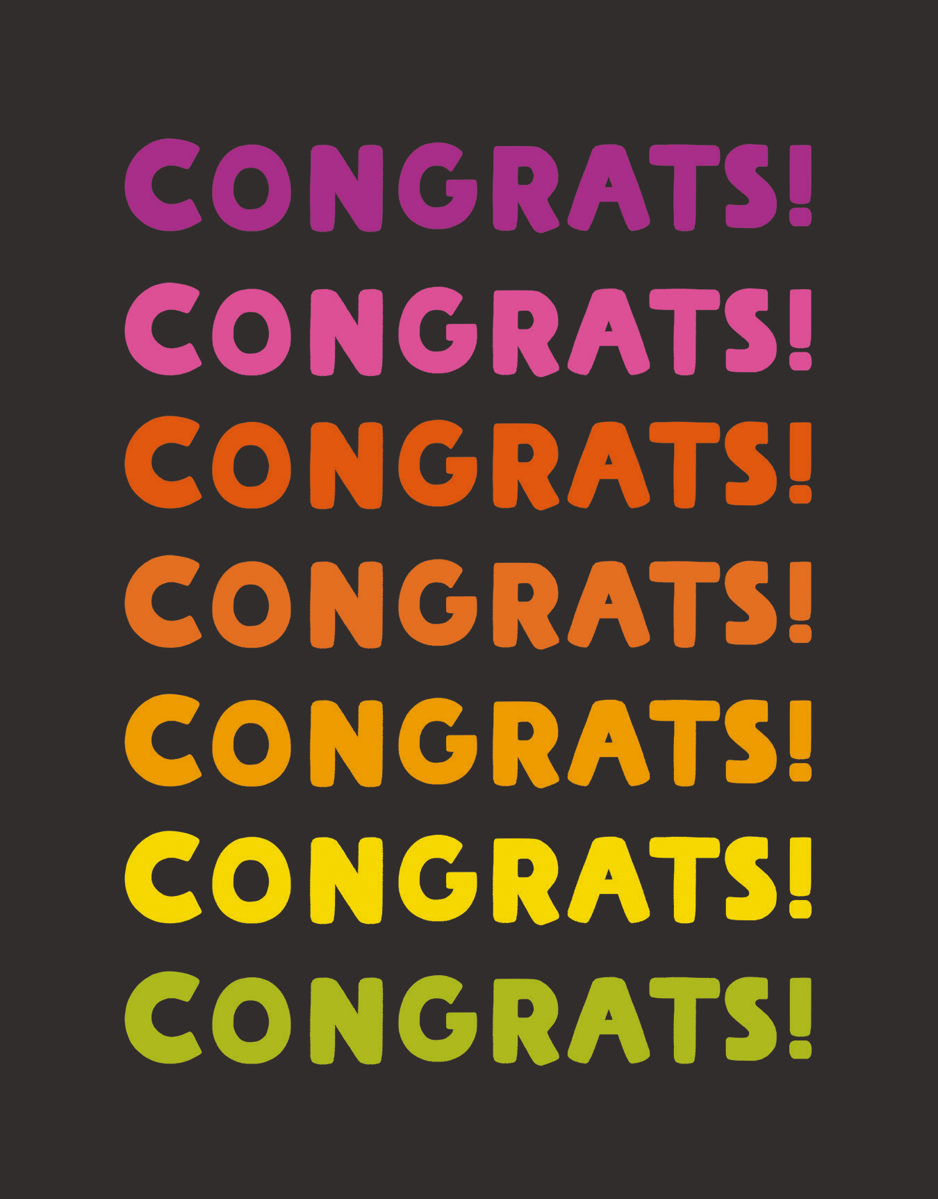 Ombre Congrats