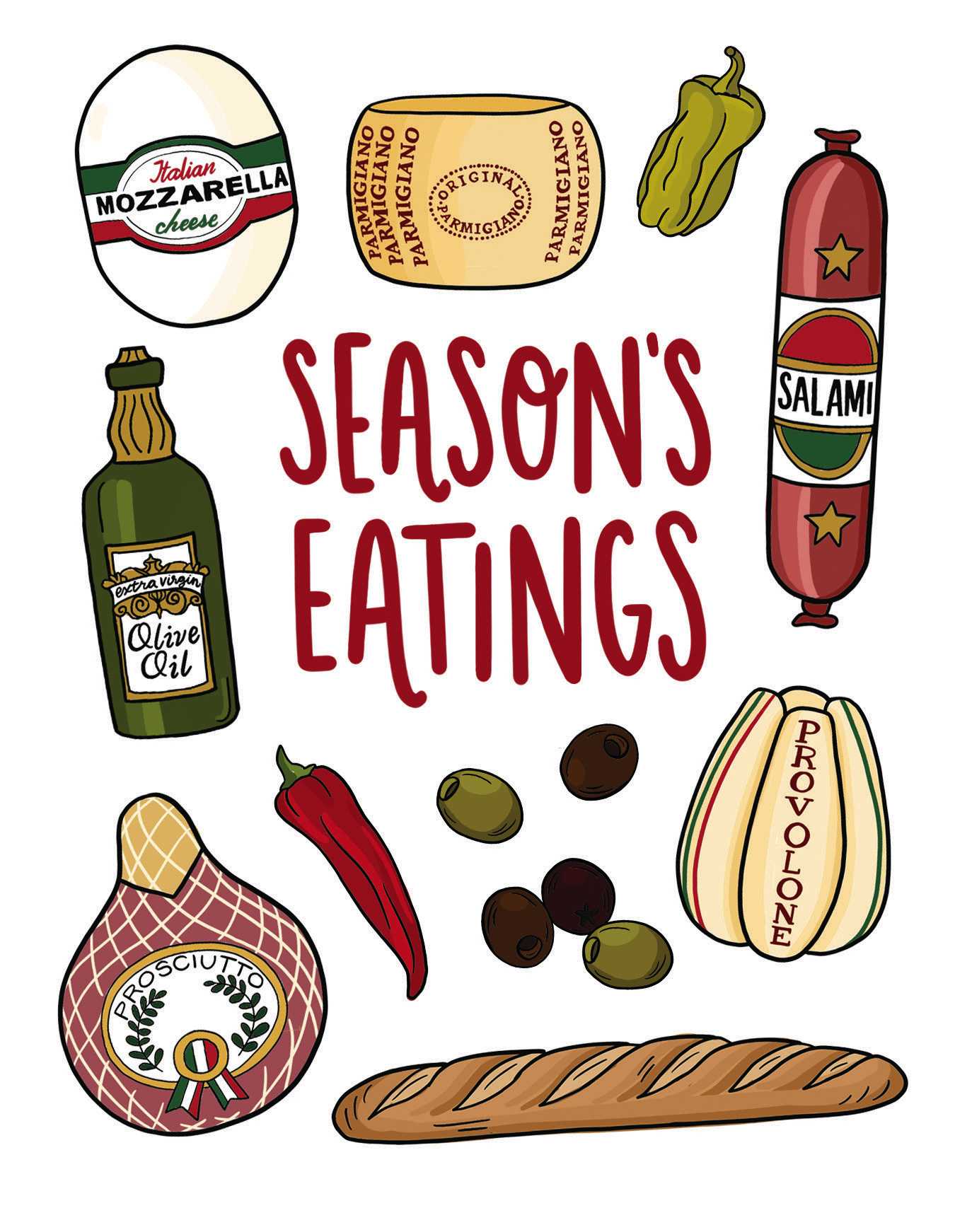 Italian Meats Cheeses Christmas