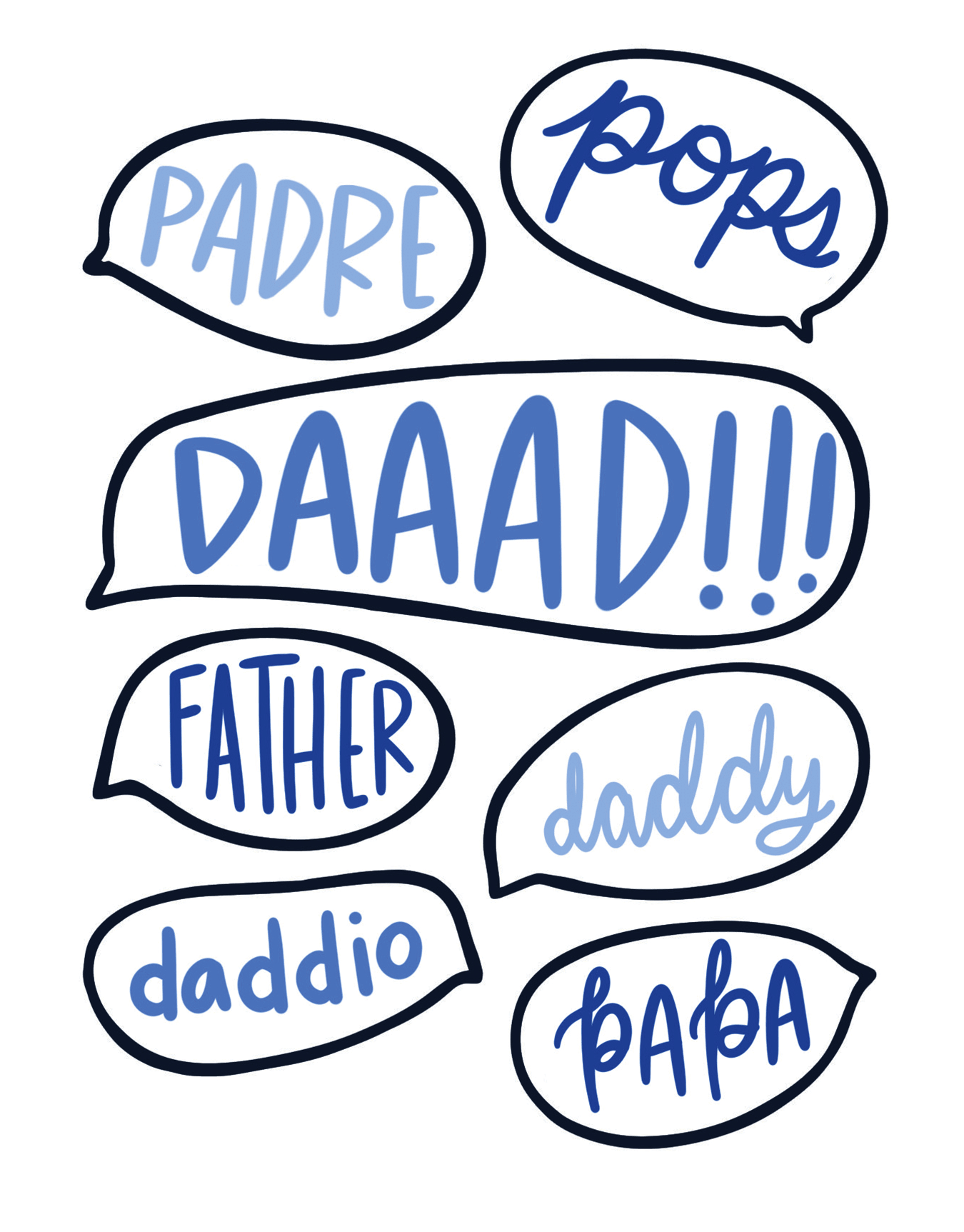 Dad Speech Bubbles