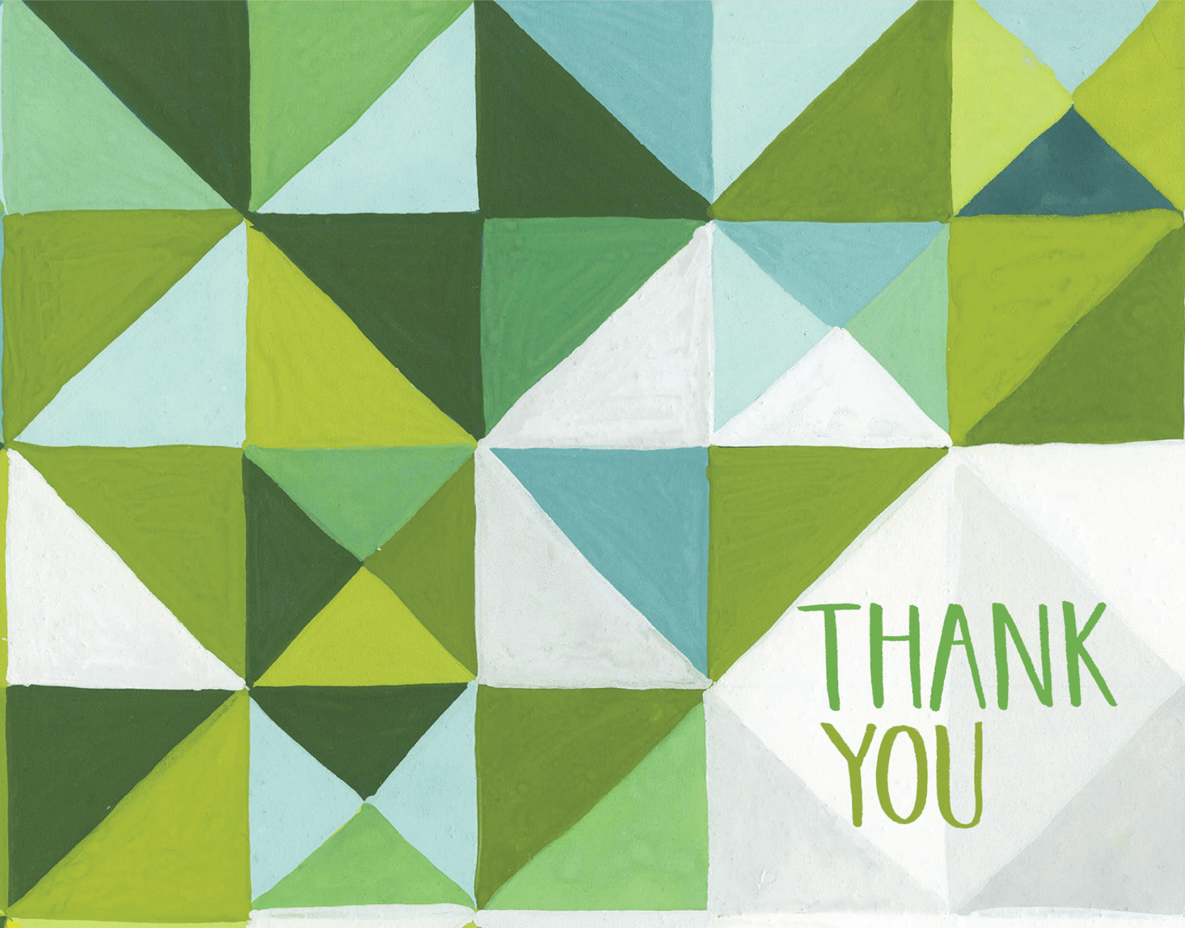 Geometric Green Thank You