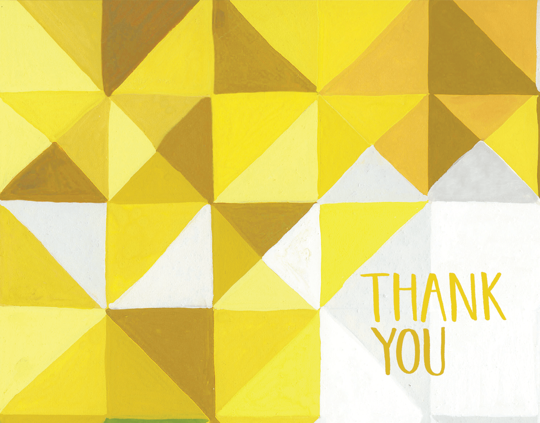Geometric Yellow Thank You
