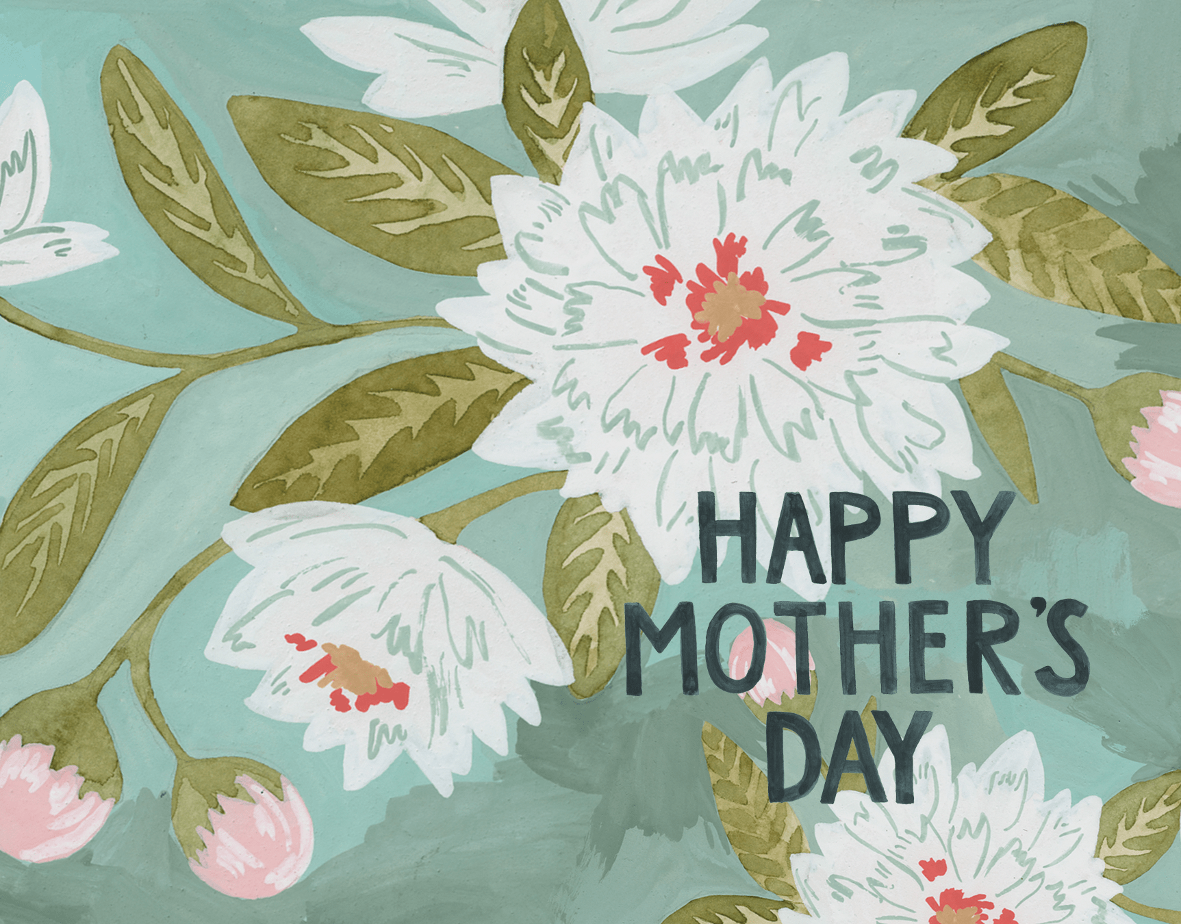 Mothers Day Blue Floral