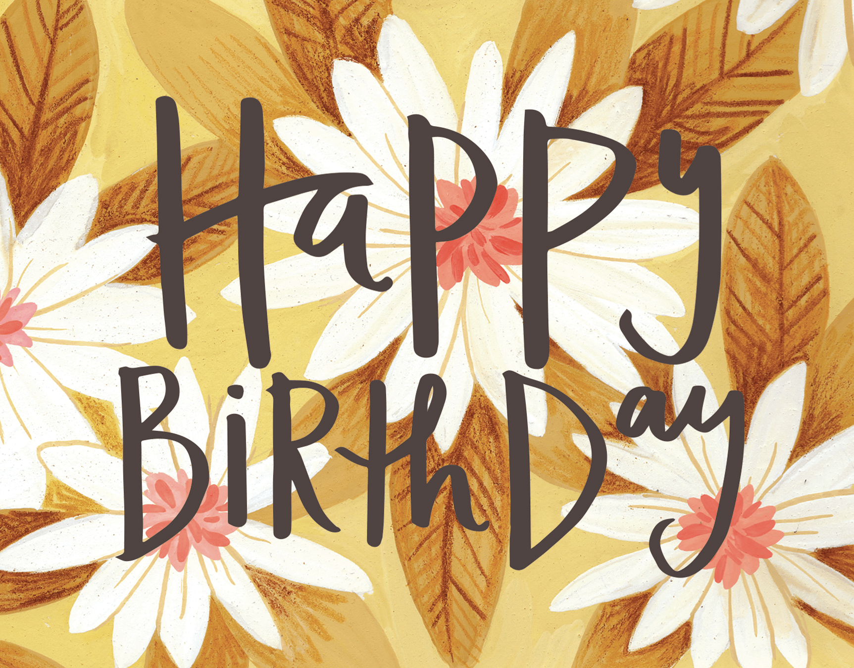 Yellow Floral Birthday