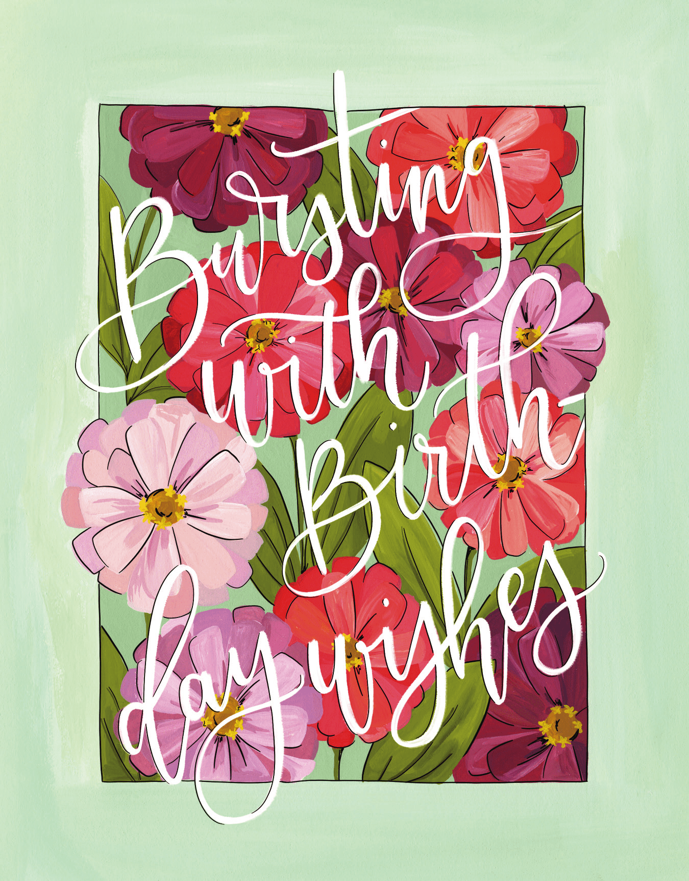 Birthday Zinnias