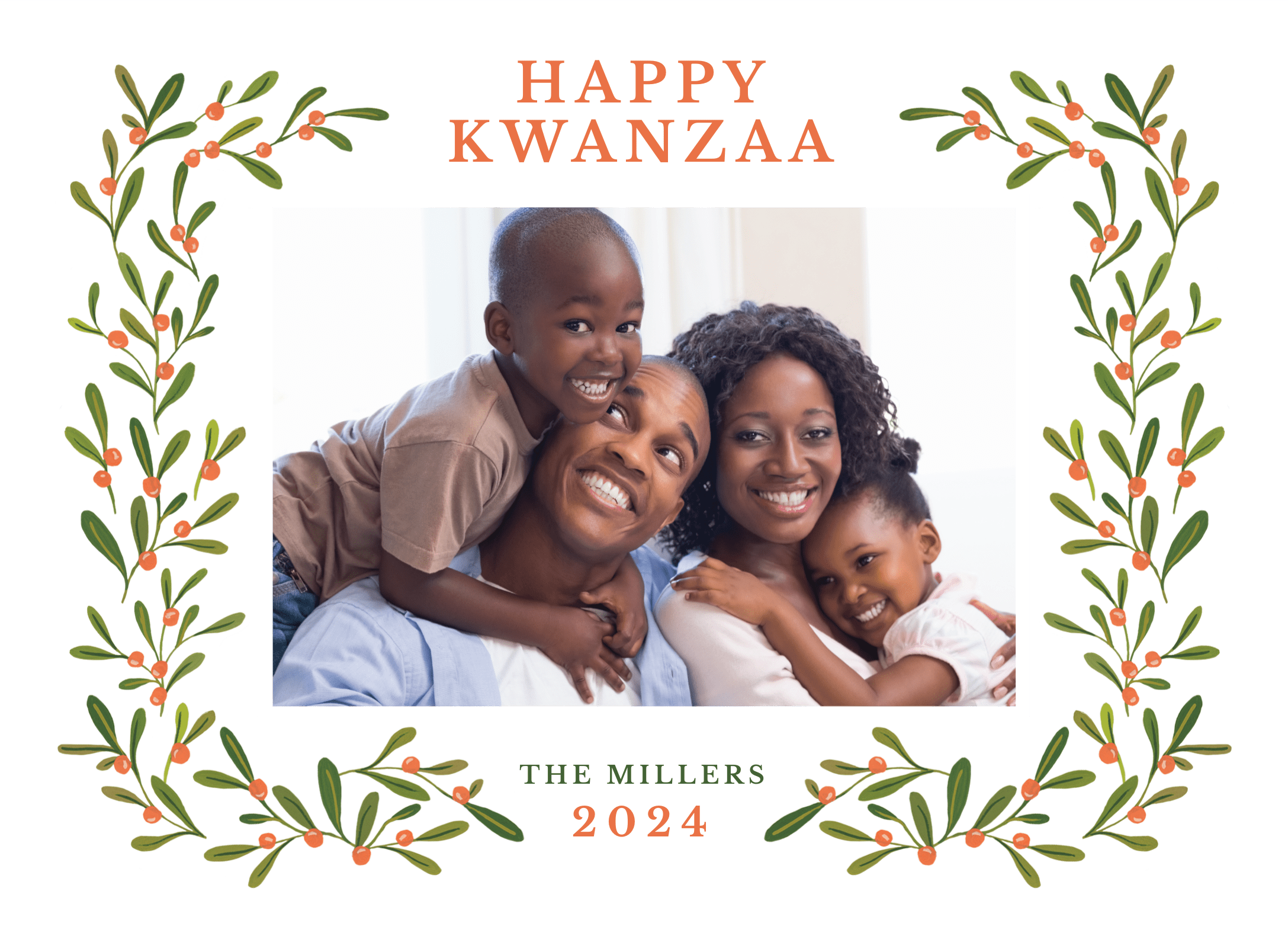Kwanzaa Holly Frame