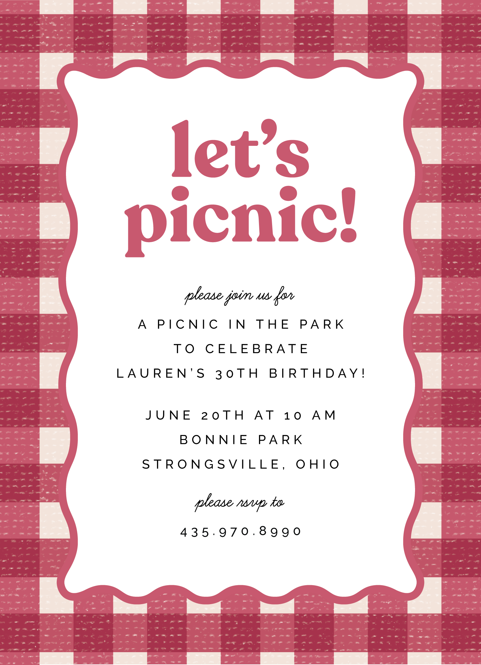 Plaid Picnic Blanket