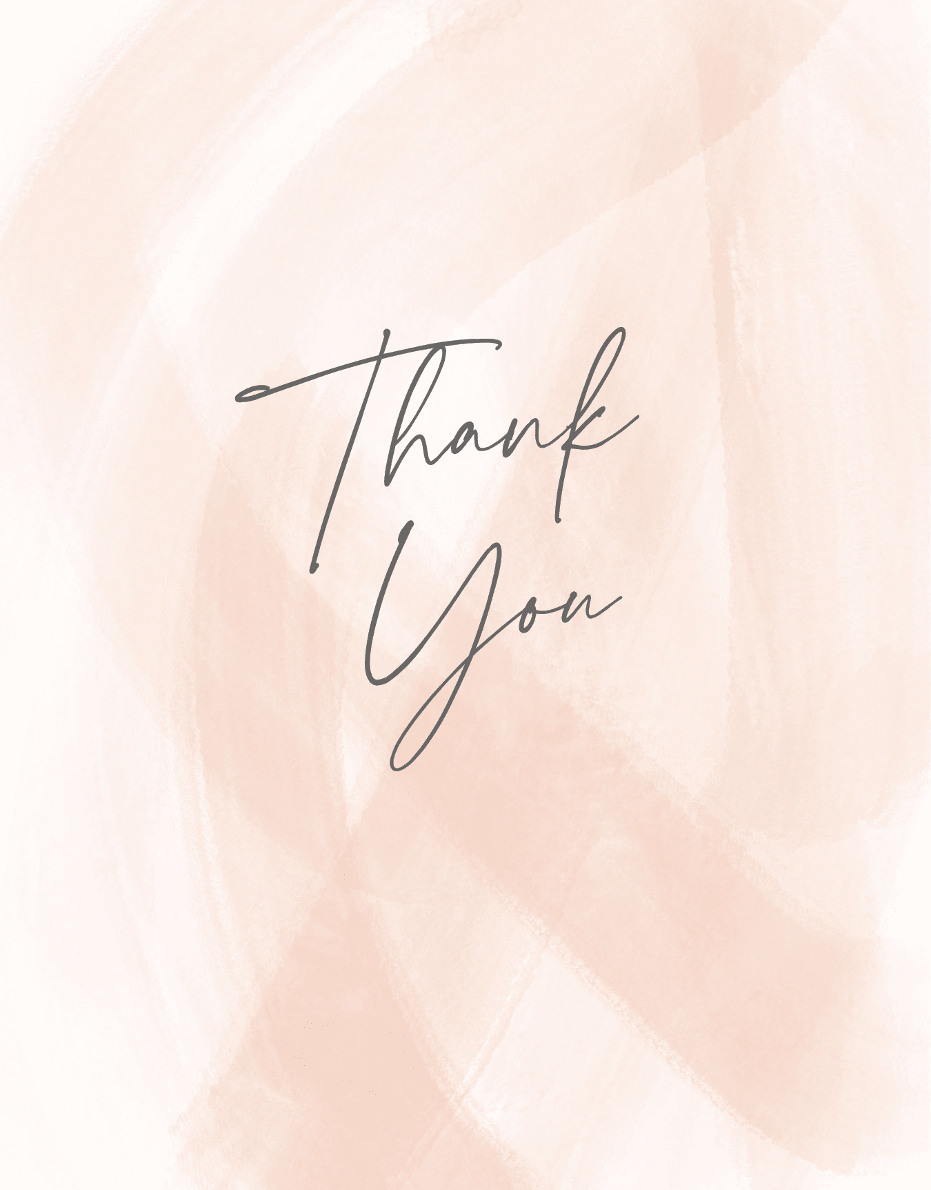 Blush Strokes Thank You
