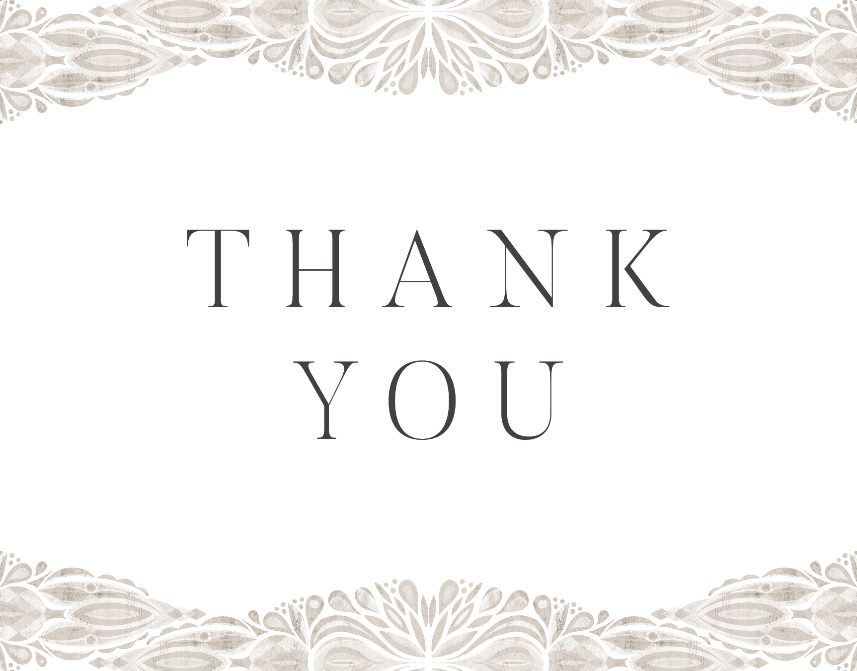 Simple Ornamental Thank You
