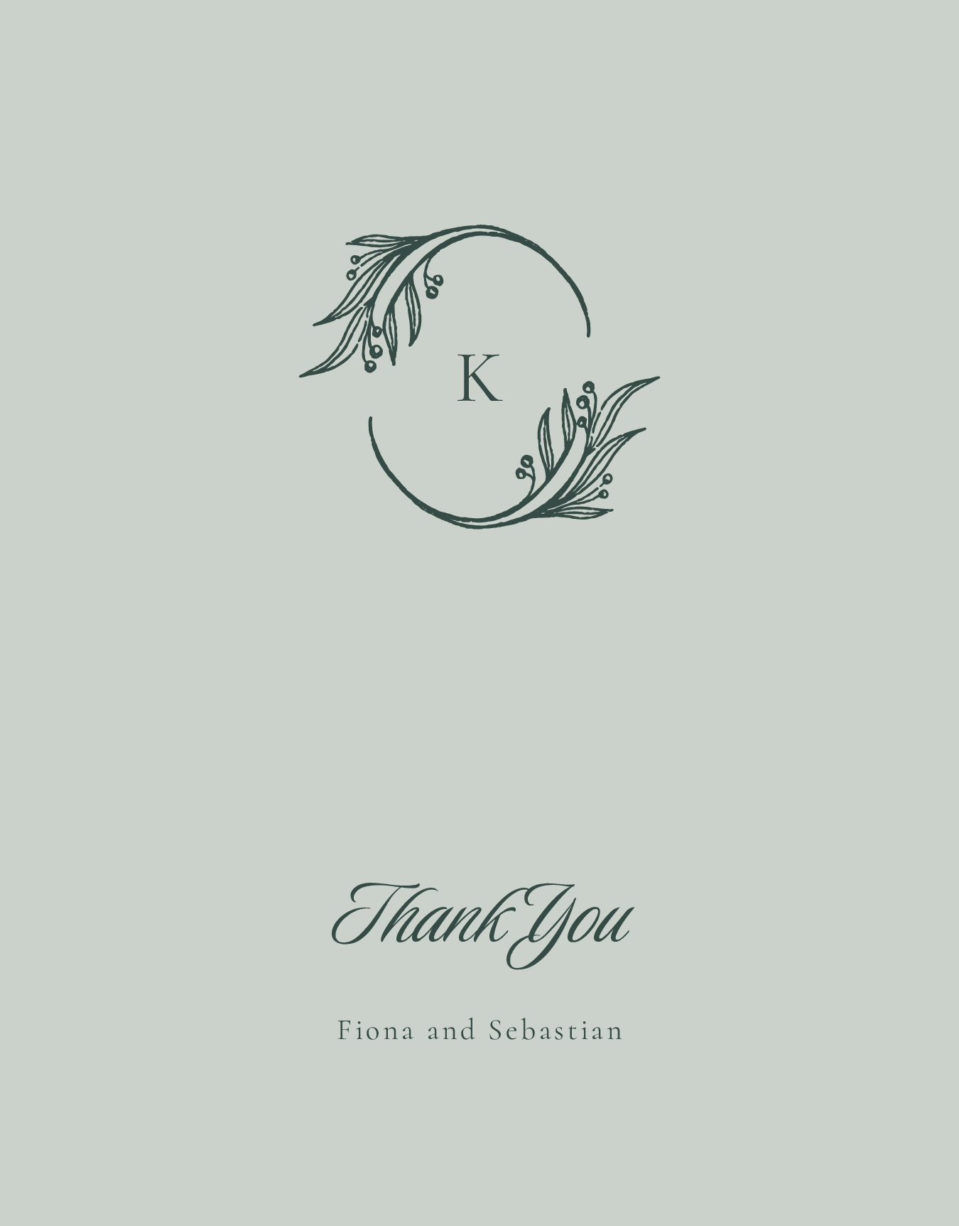 Garden Monogram Thank You