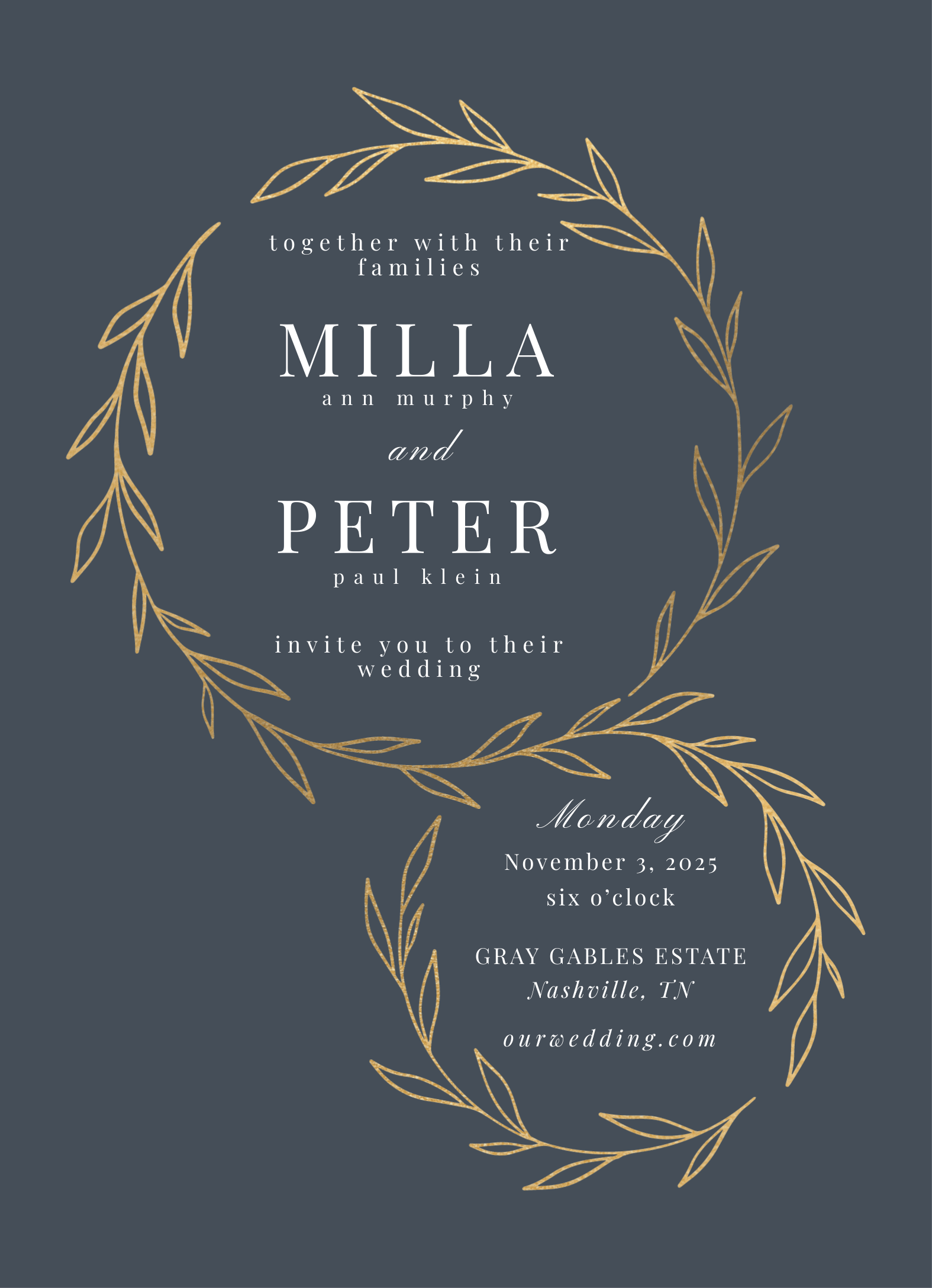 Simple Wreaths Invite