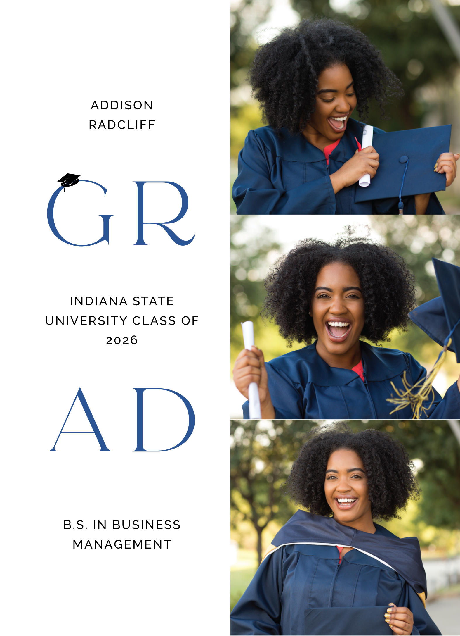 Royal Blue Grad by Cindy Reynolds | Postable