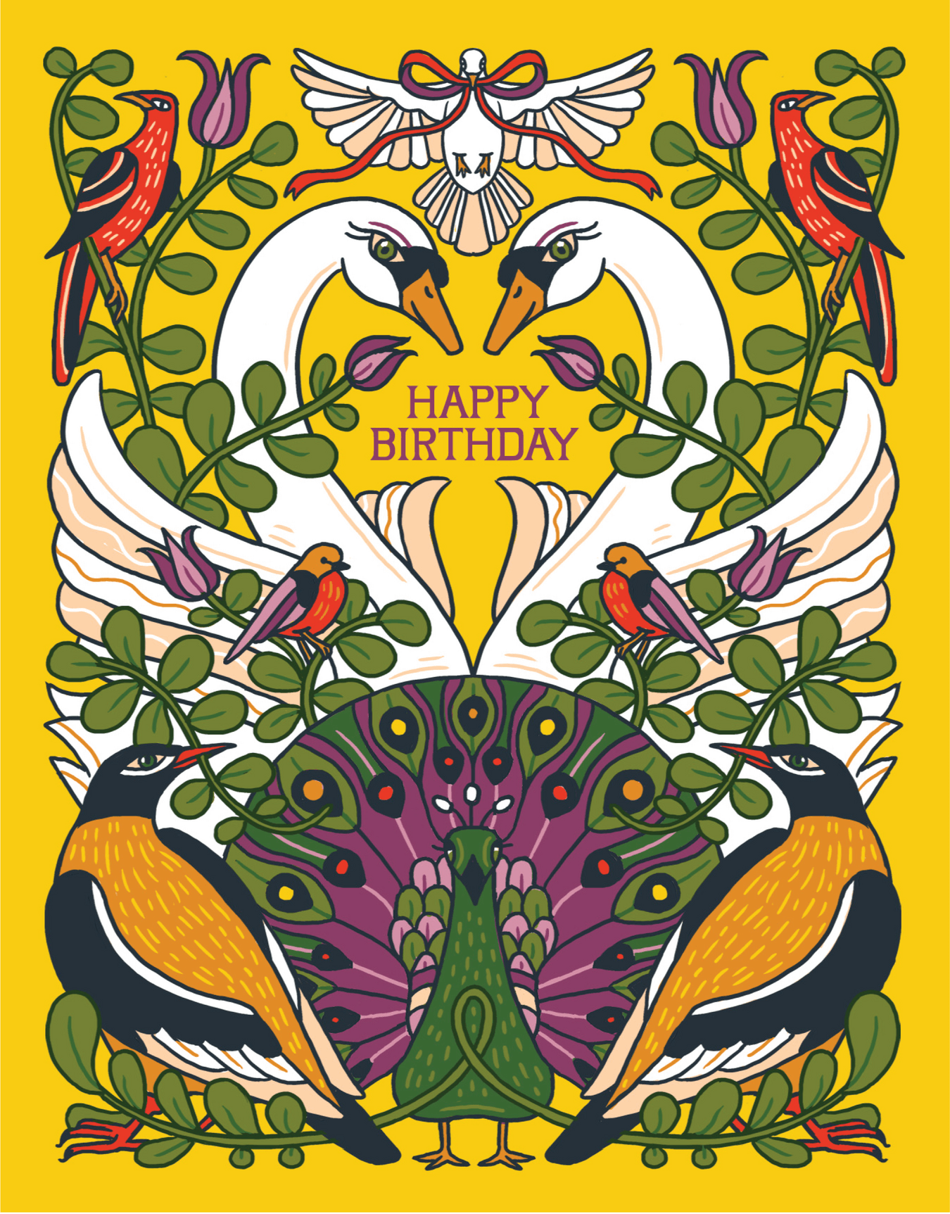 Happy Birthday Swans