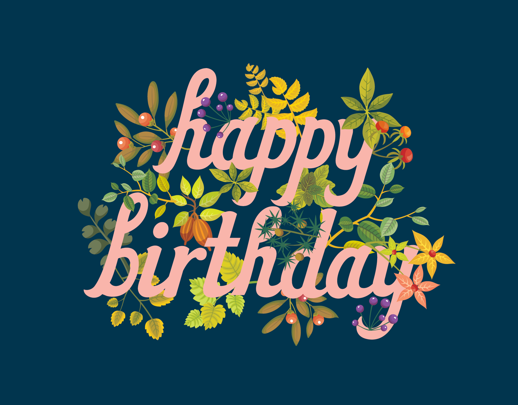 Navy Happy Birthday