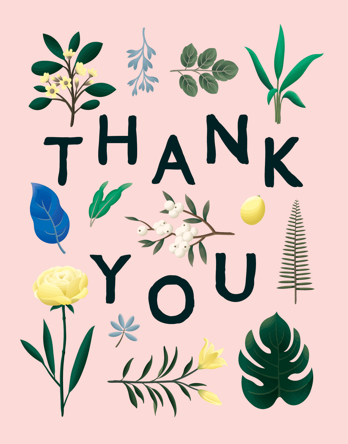Floral Pink Thank You