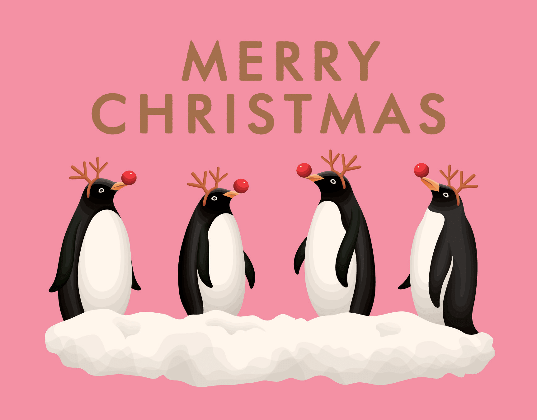Pink Penguin Christmas