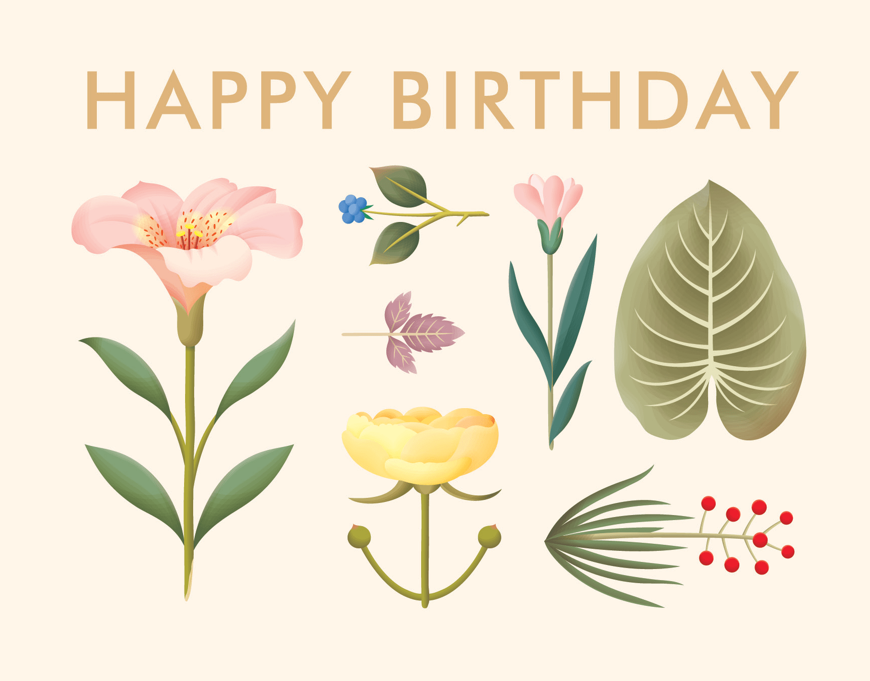 Simple Birthday Plants 