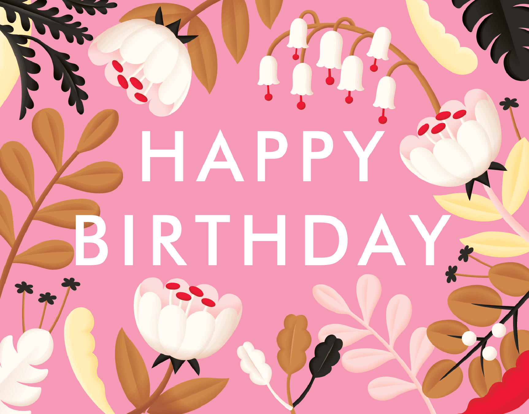 Pink Flower Birthday