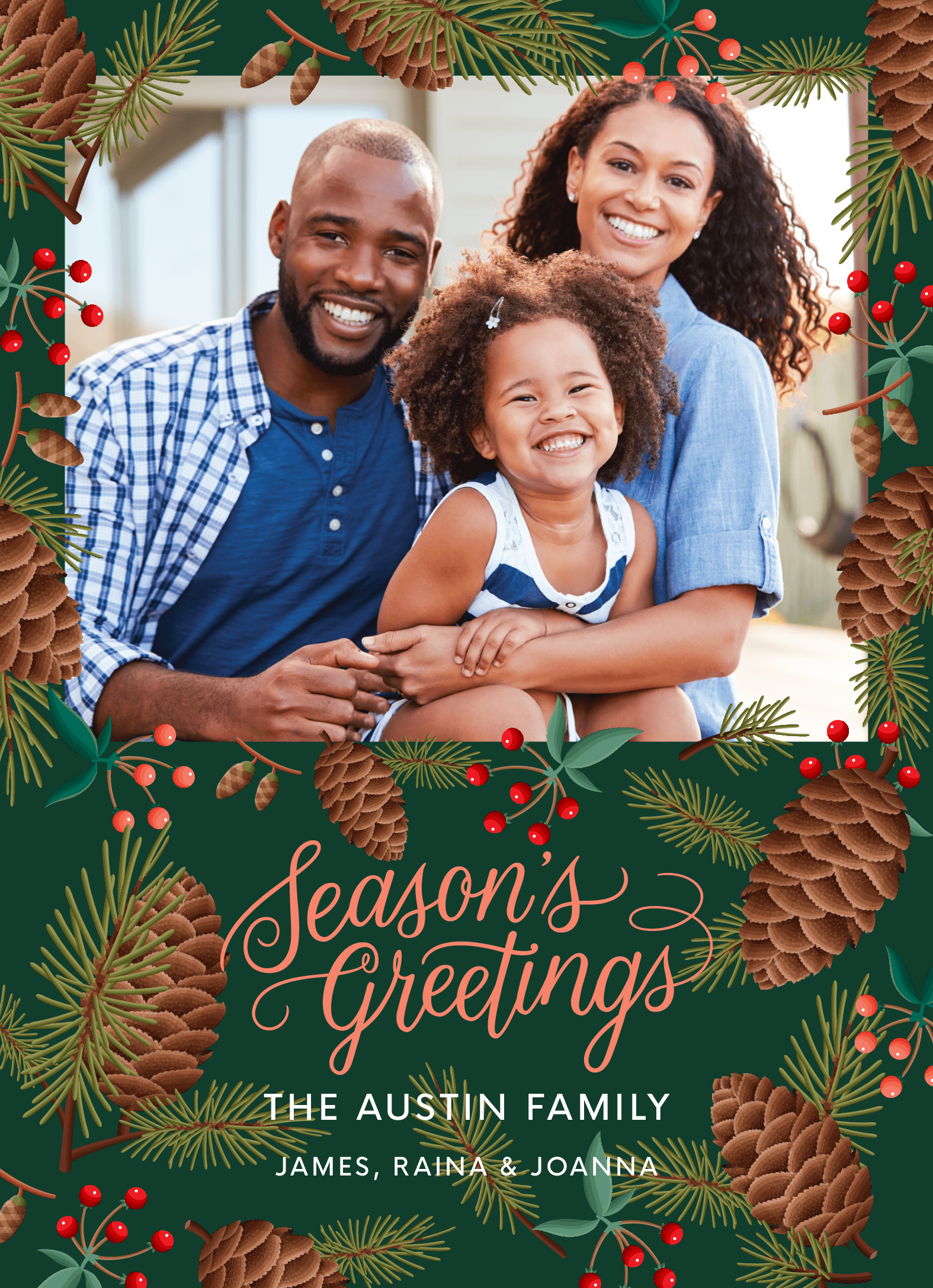 Season's Greetings Pinecones