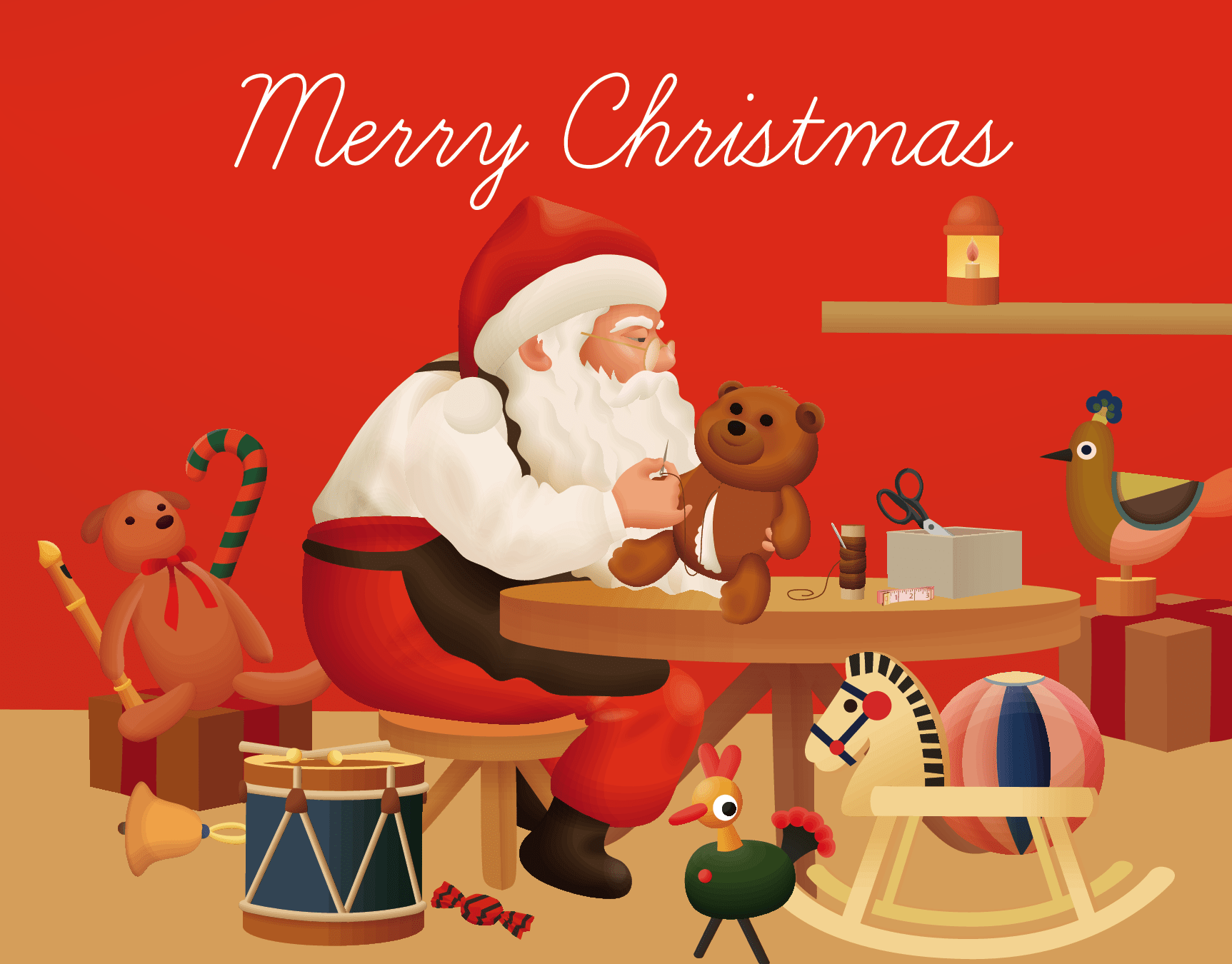 Santa And Toys