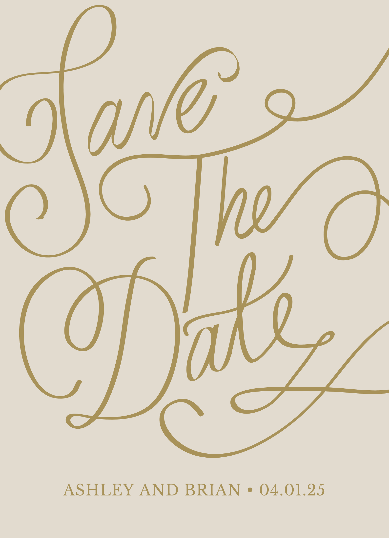 Calligraphy Save The Date