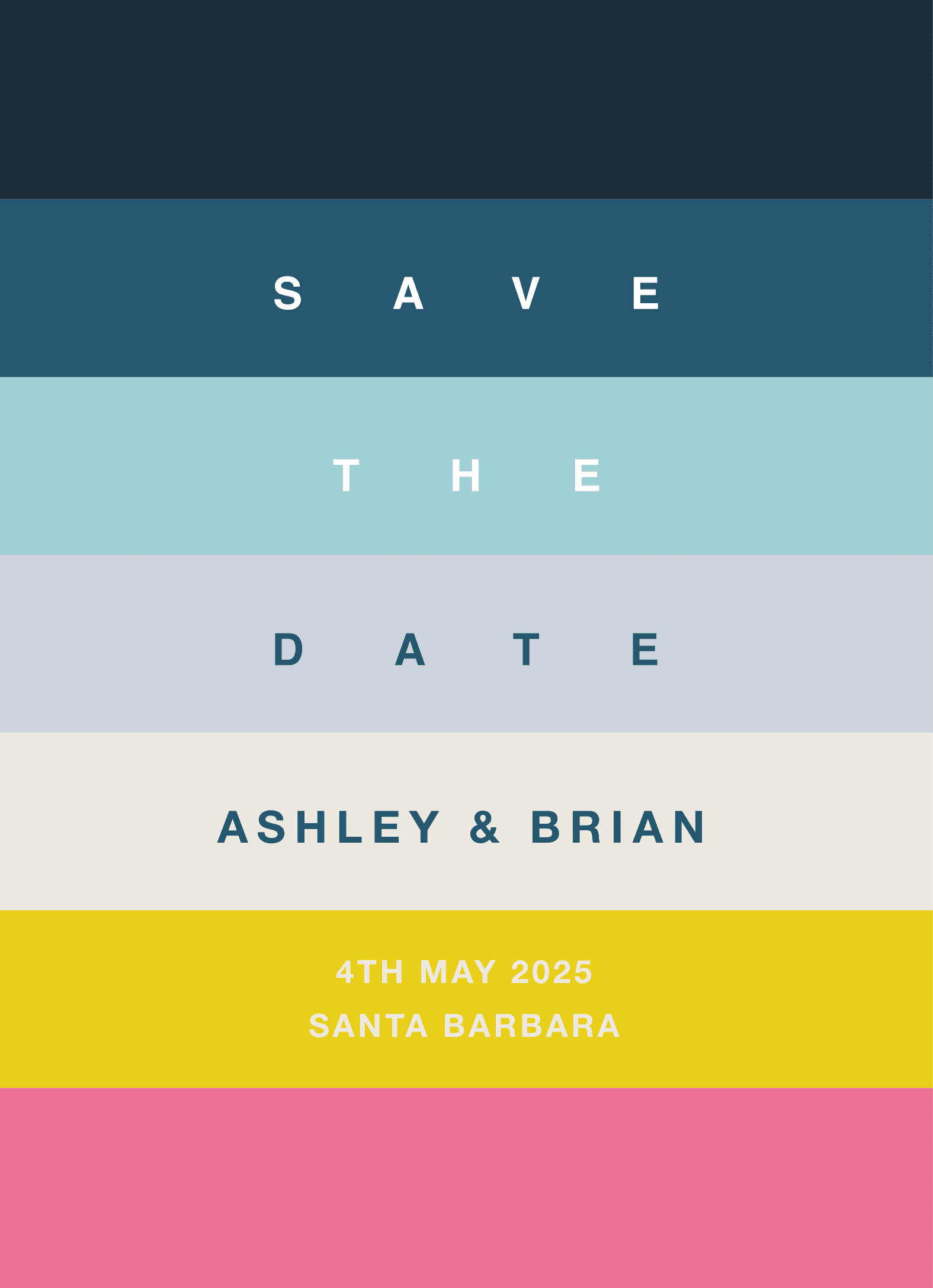 Striped Save The Date
