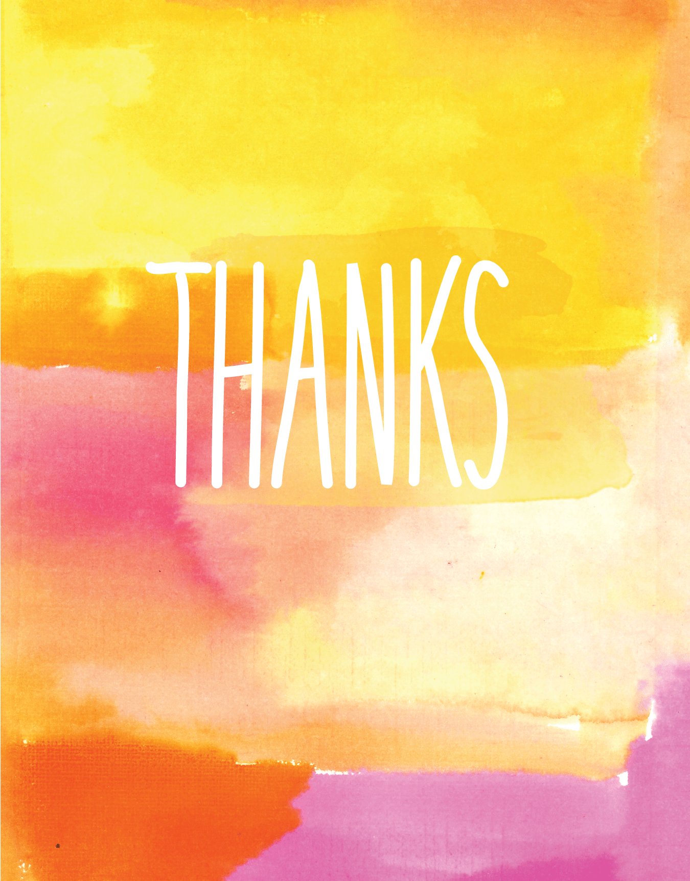 Watercolor Thanks