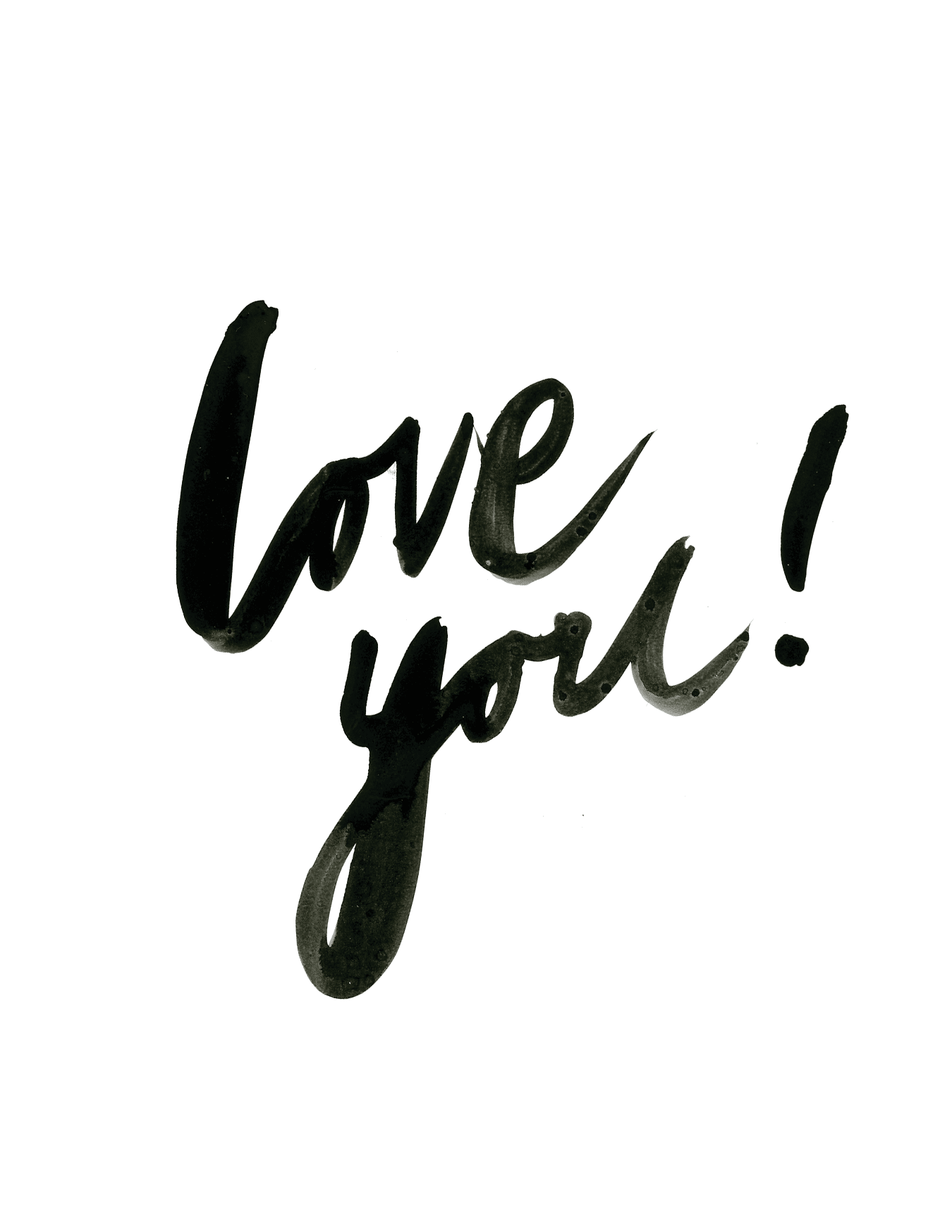 Love You Brush Type