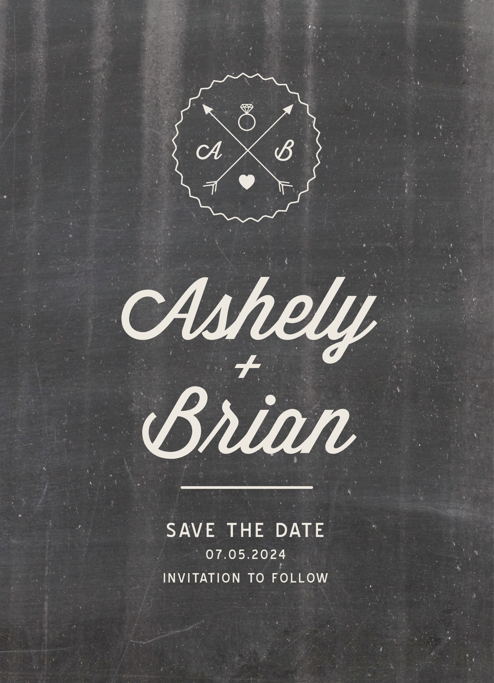 Chalkboard Save The Date