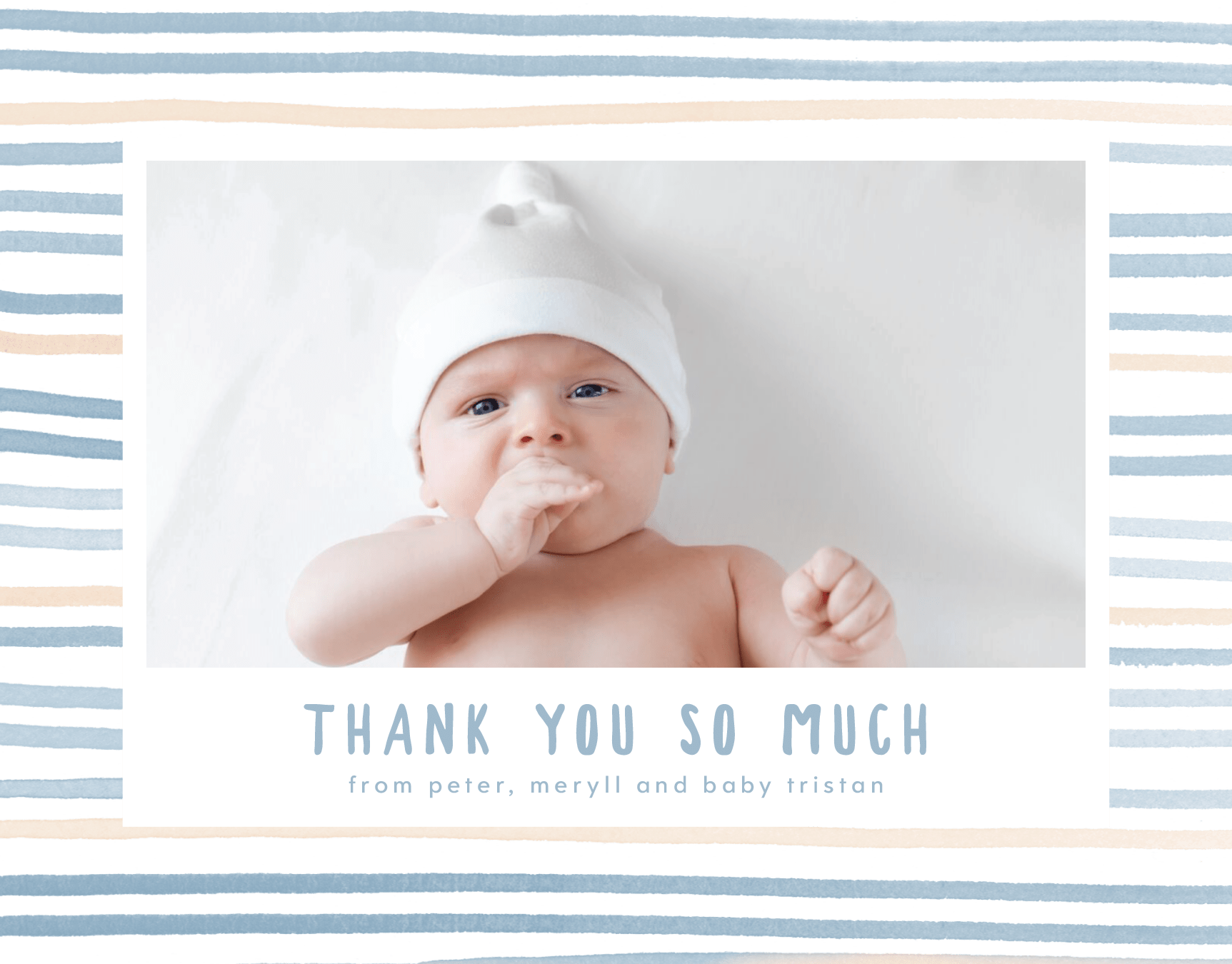 Baby Stripes Thank You