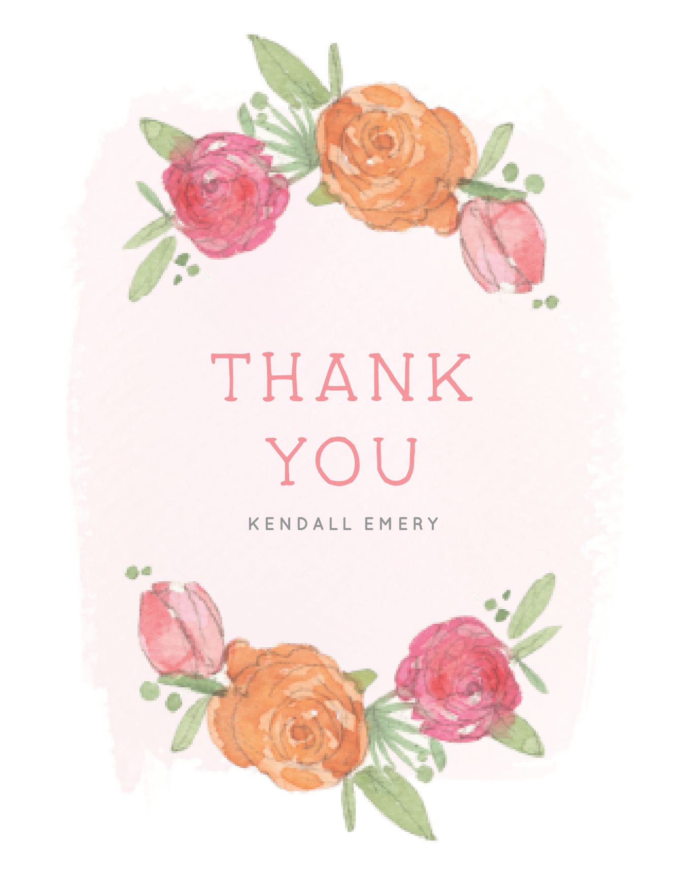 Floral Baby Thank You
