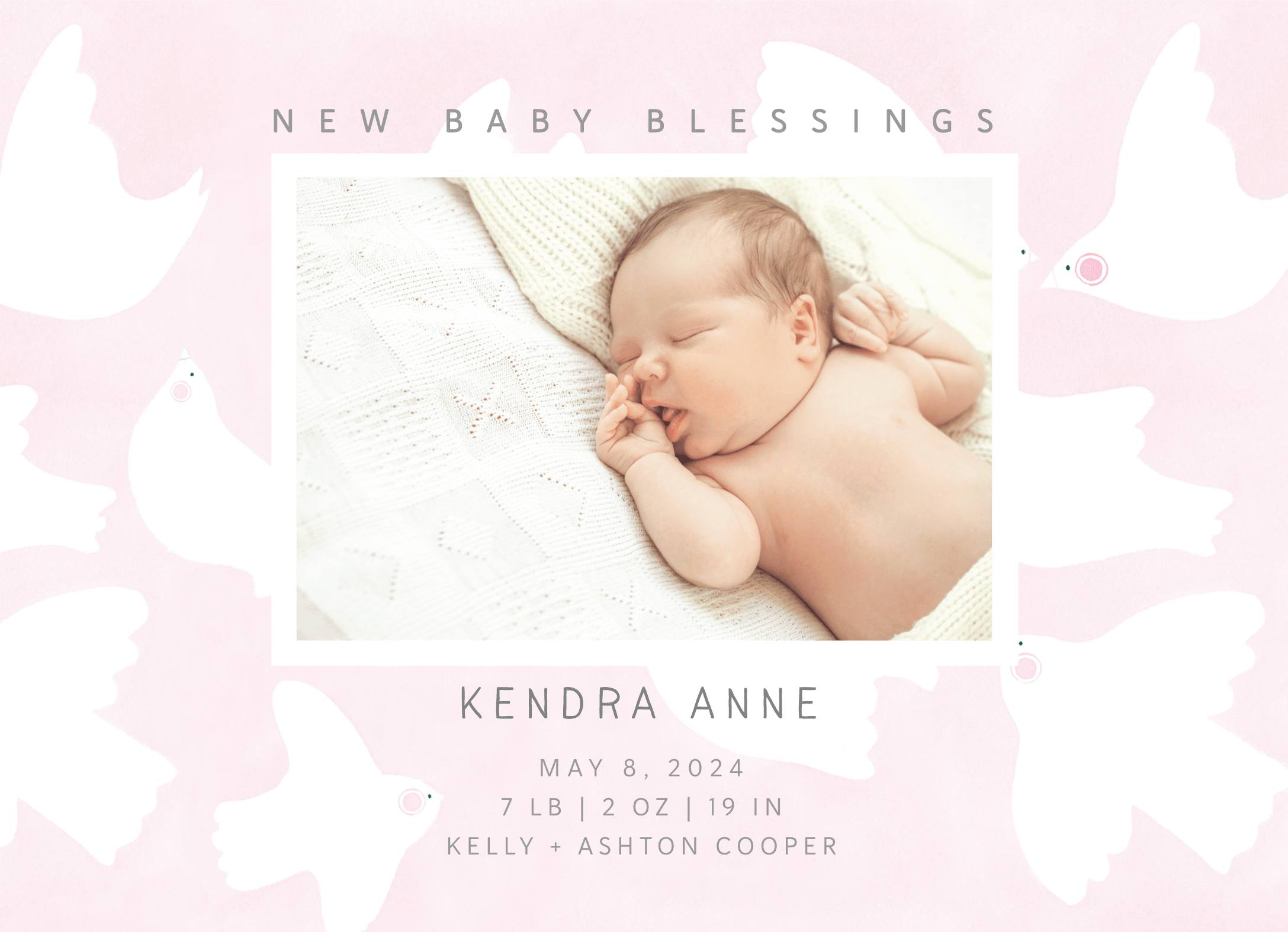 Pink Baby Blessings