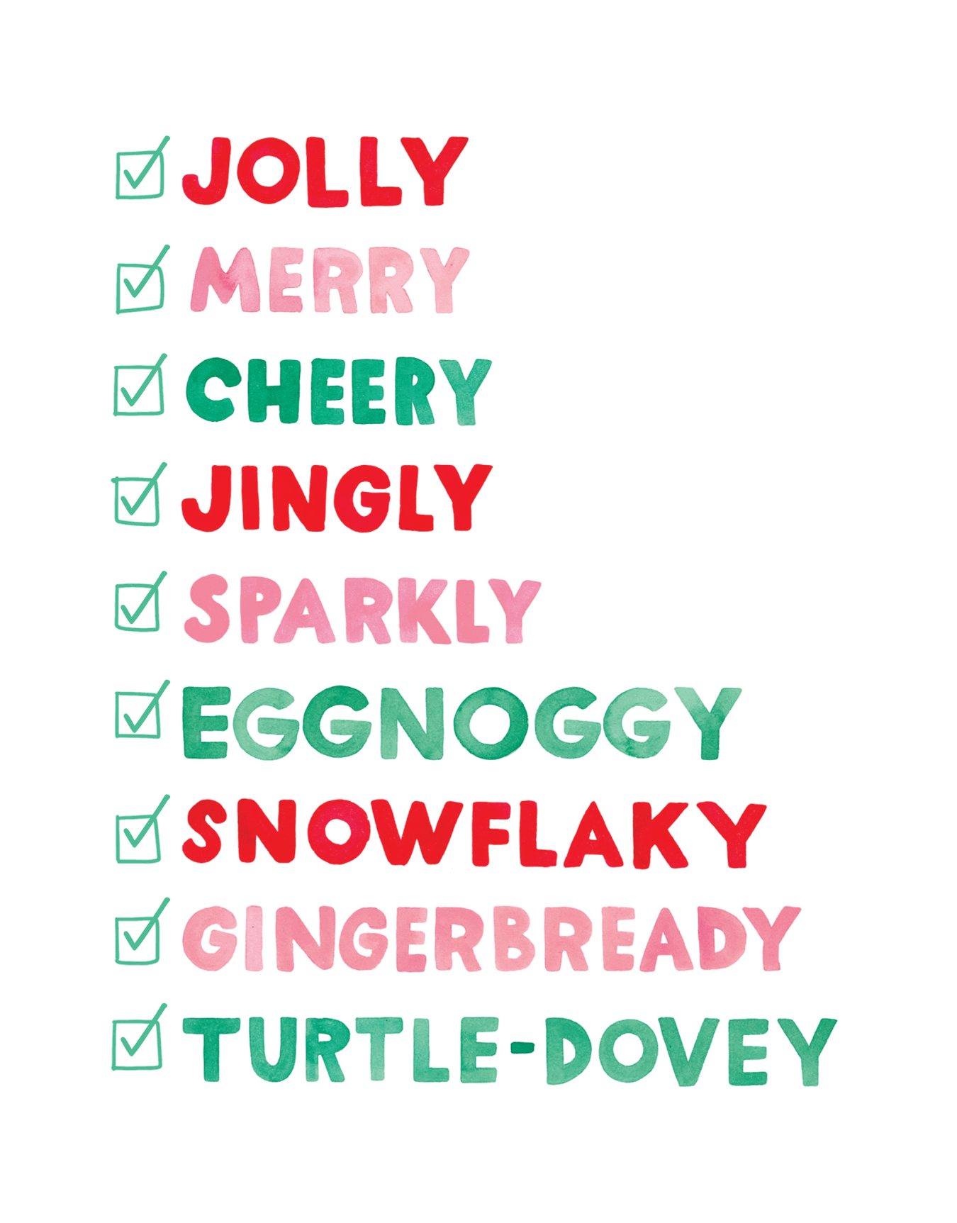 Holiday Checklist