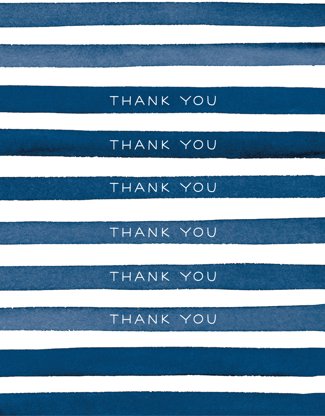 Navy Stripes Thank You