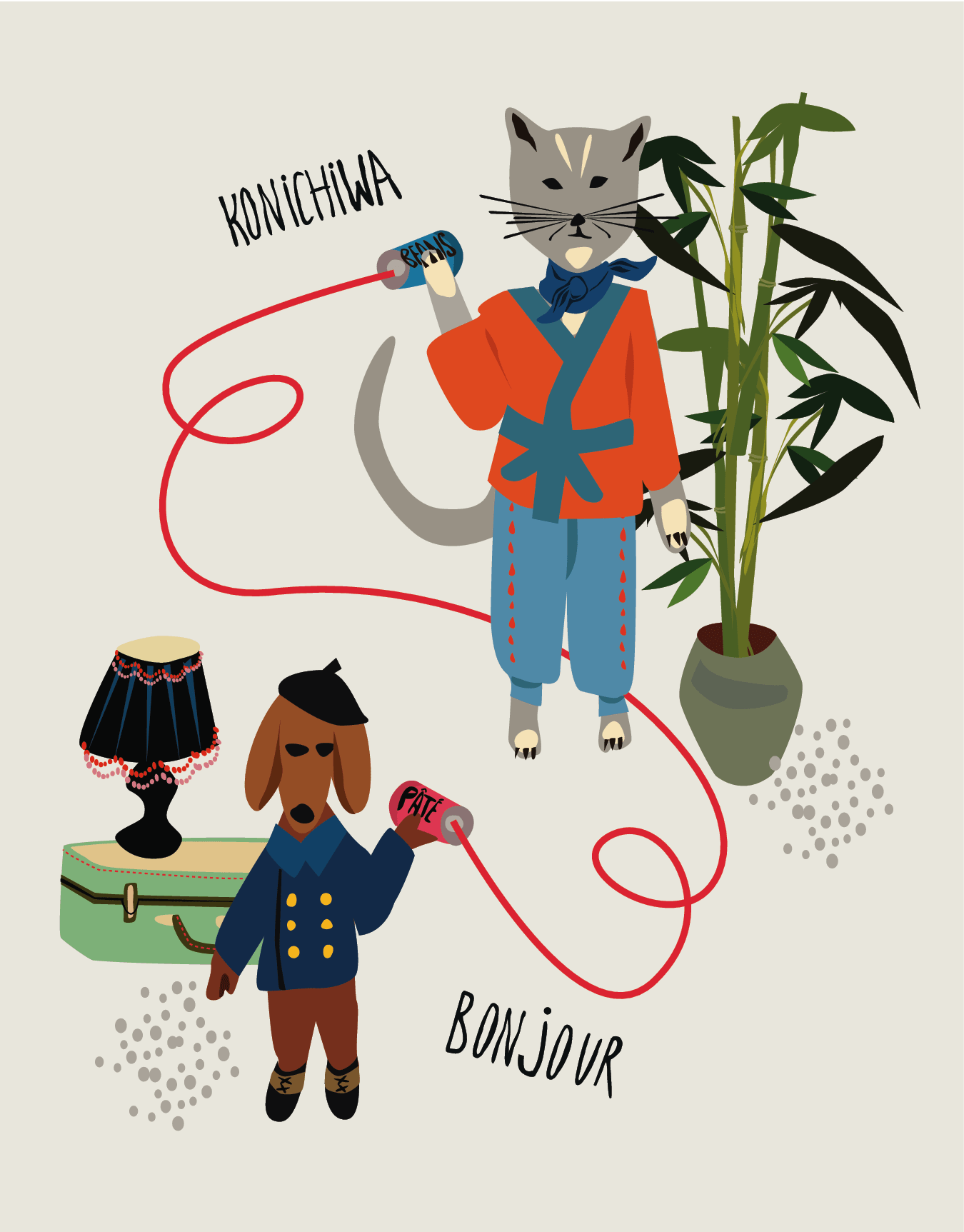 Konichiwa Bonjour