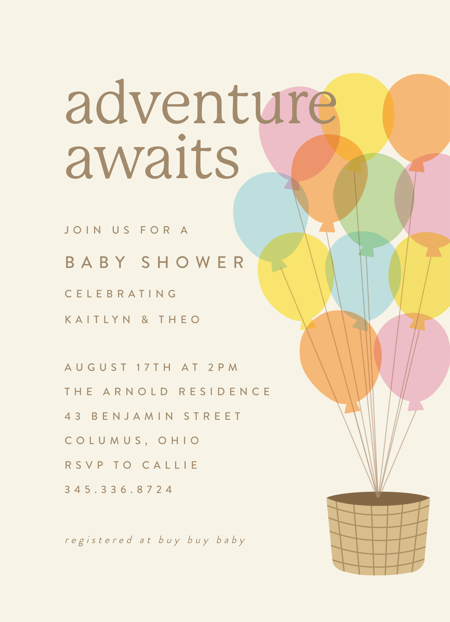 Adventure Awaits Baby Shower