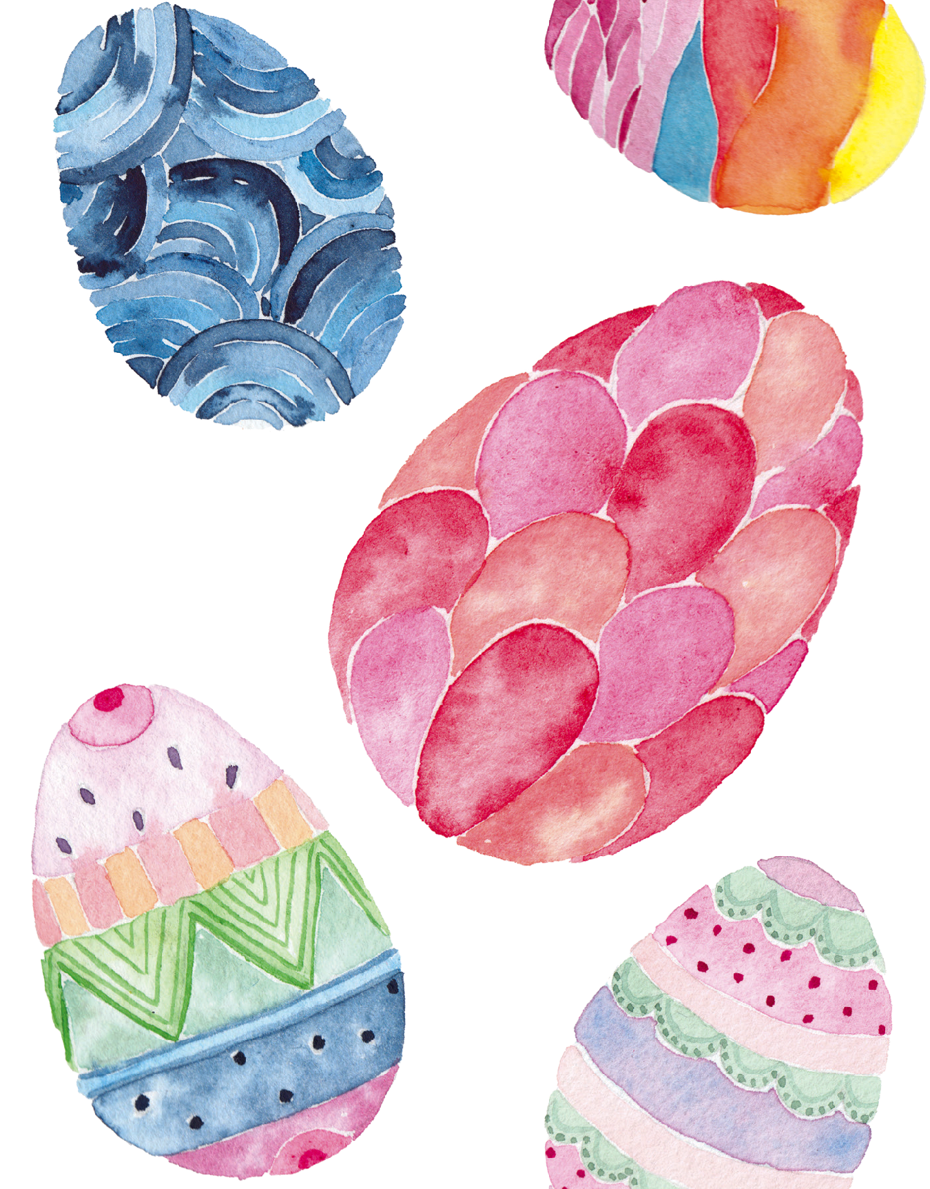 Watercolor Eggs