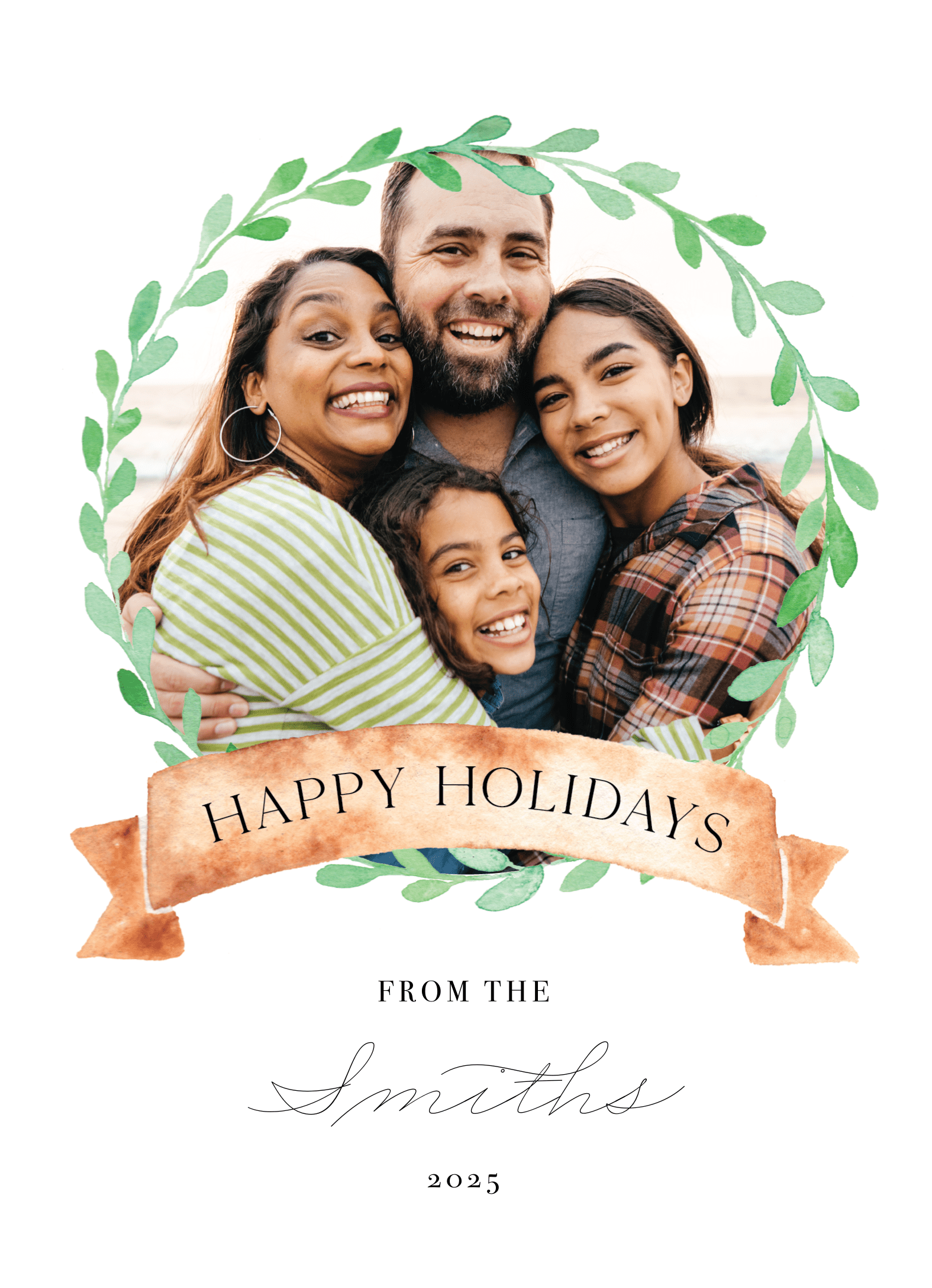 Watercolor Holiday Wreath