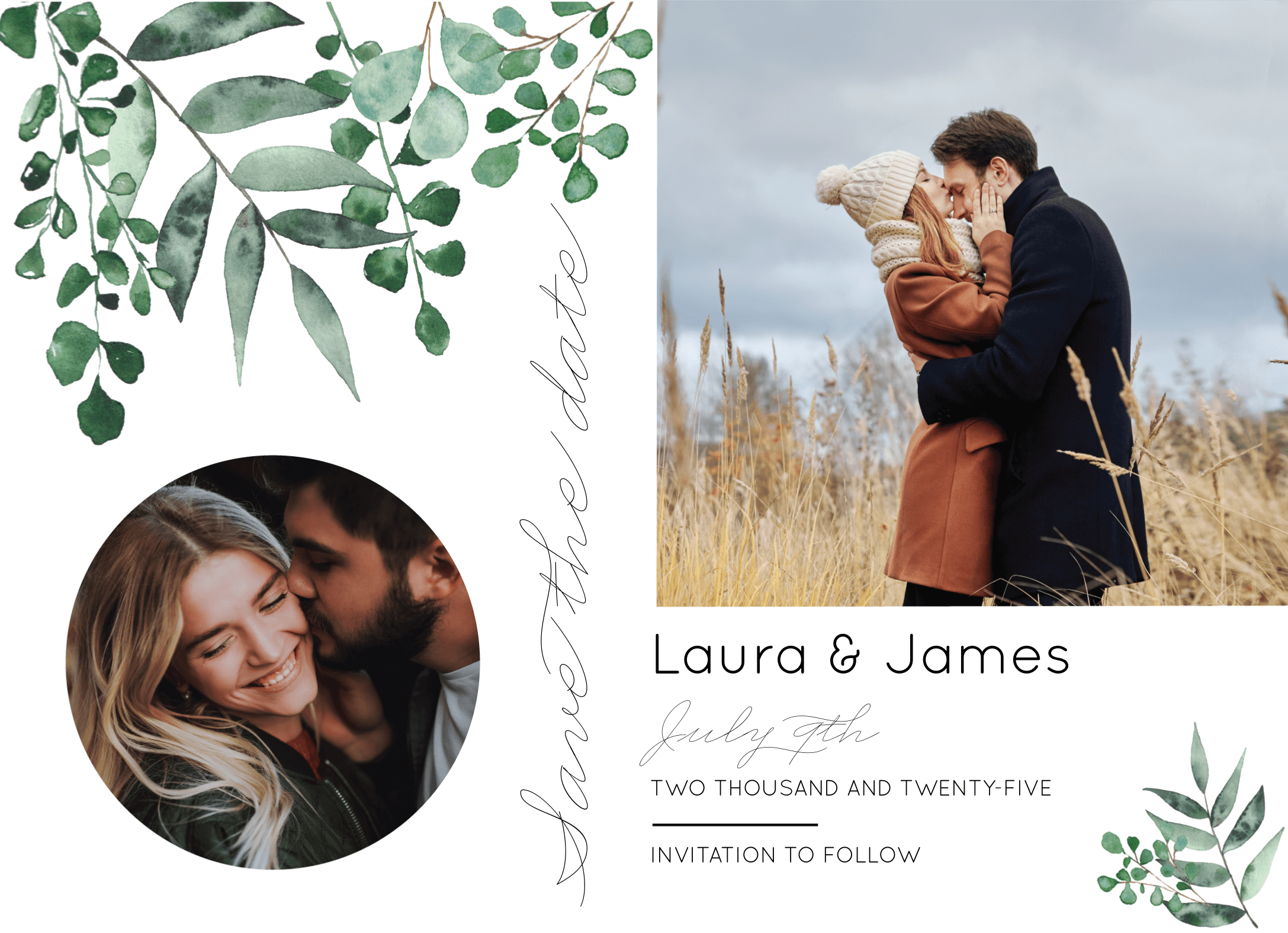 Greenery Save The Date
