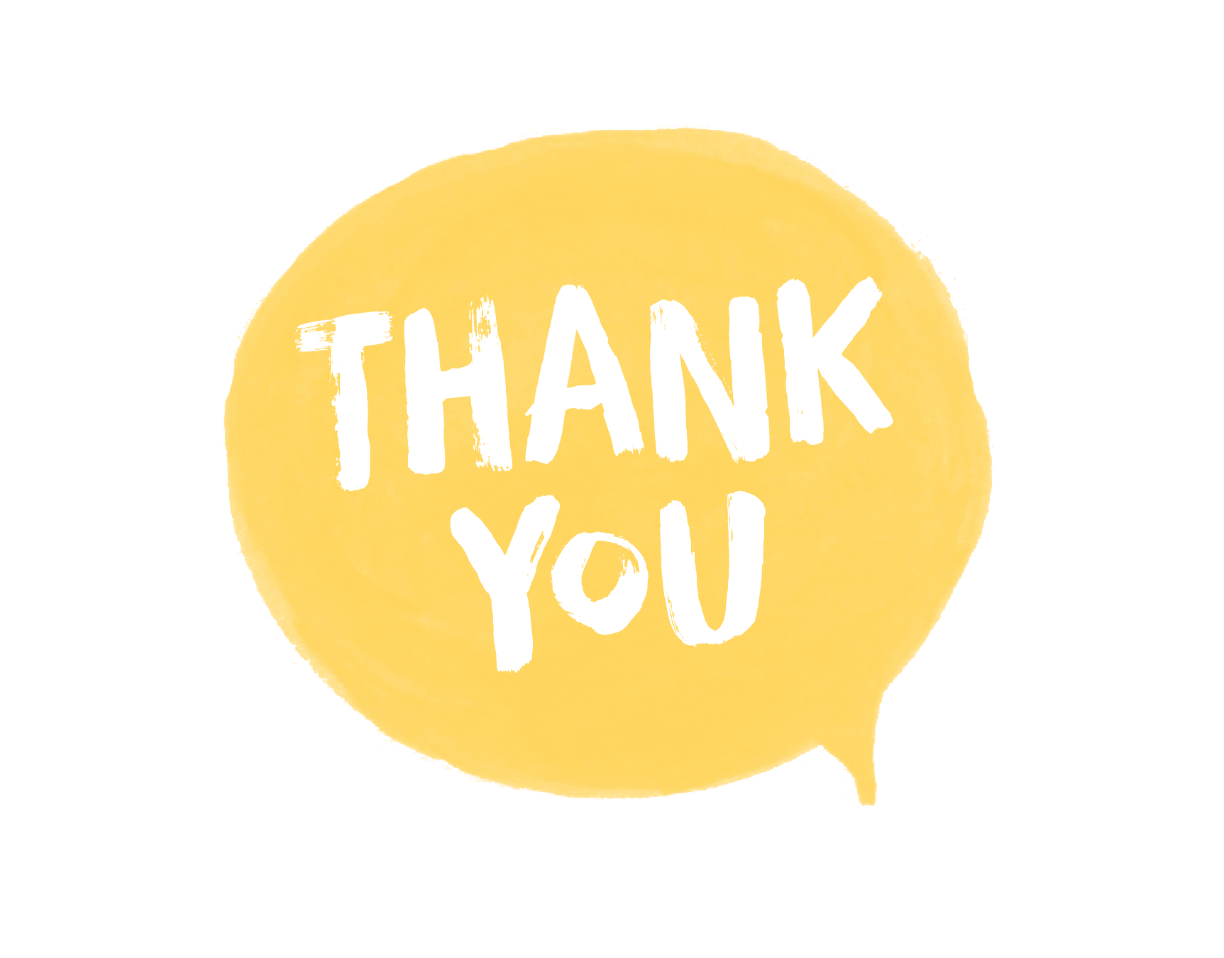 Yellow Thank You Bubble