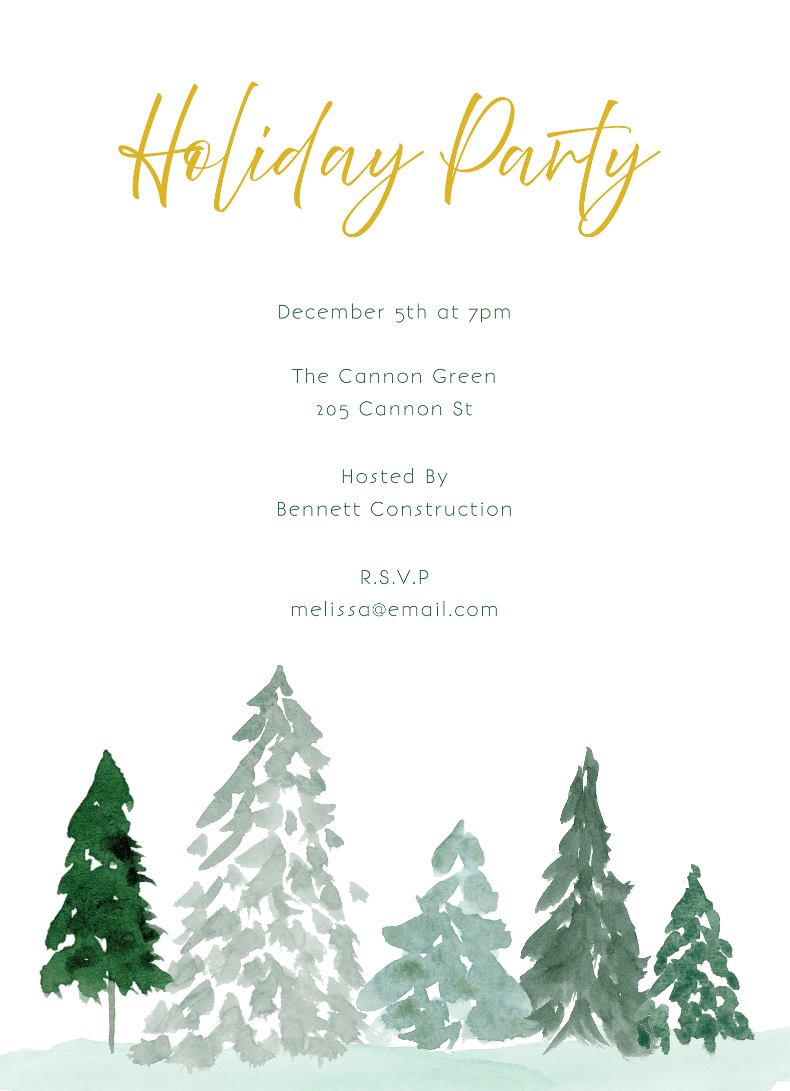 Wispy Trees Invite