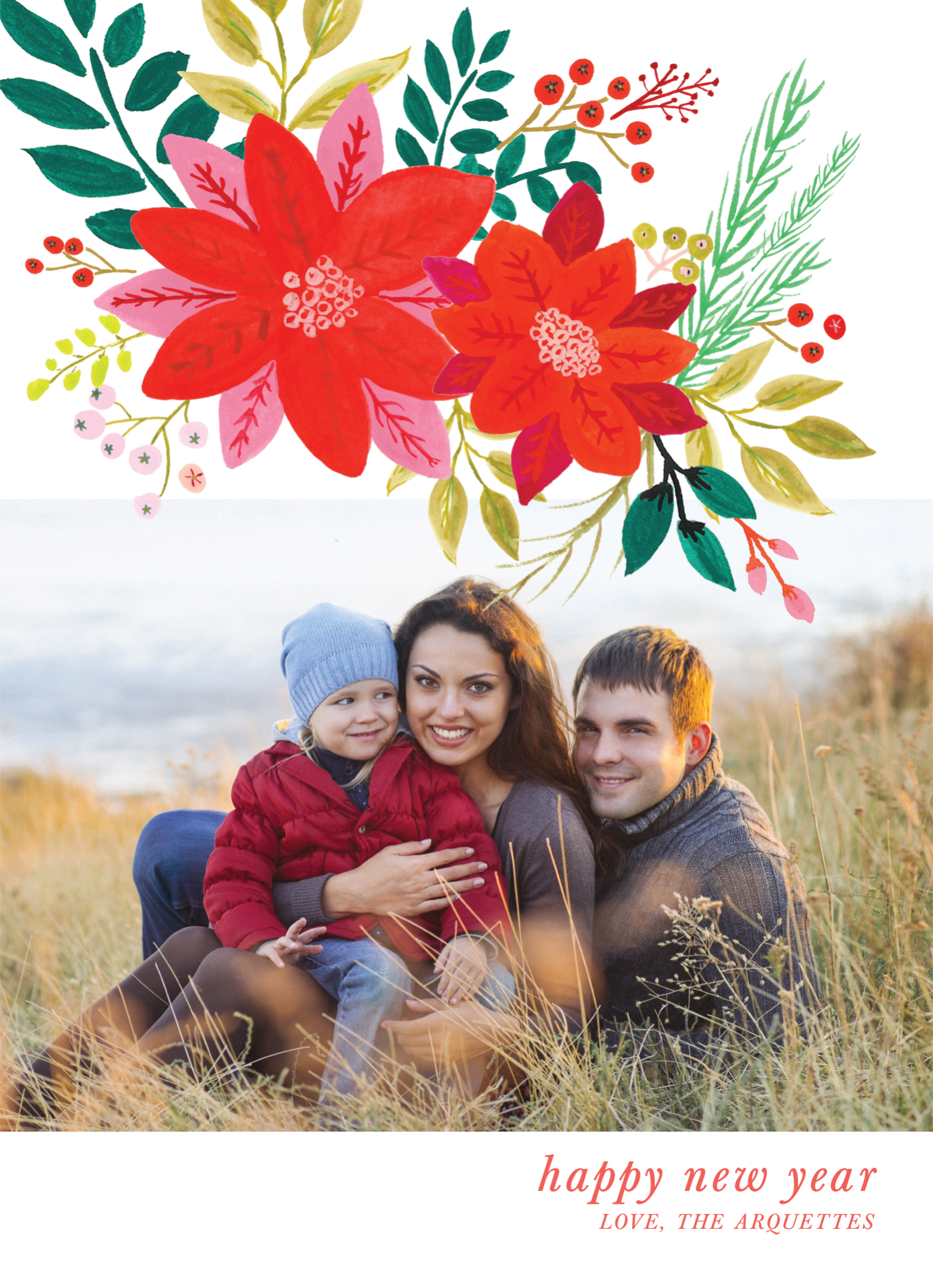 Poinsettia Overlay New Year