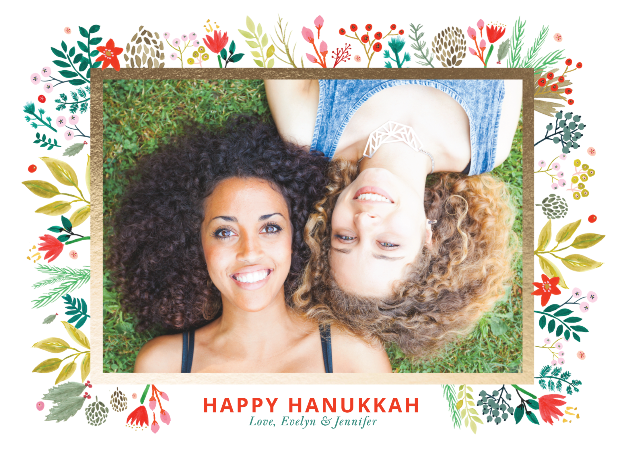 Sweet Floral Hanukkah Frame