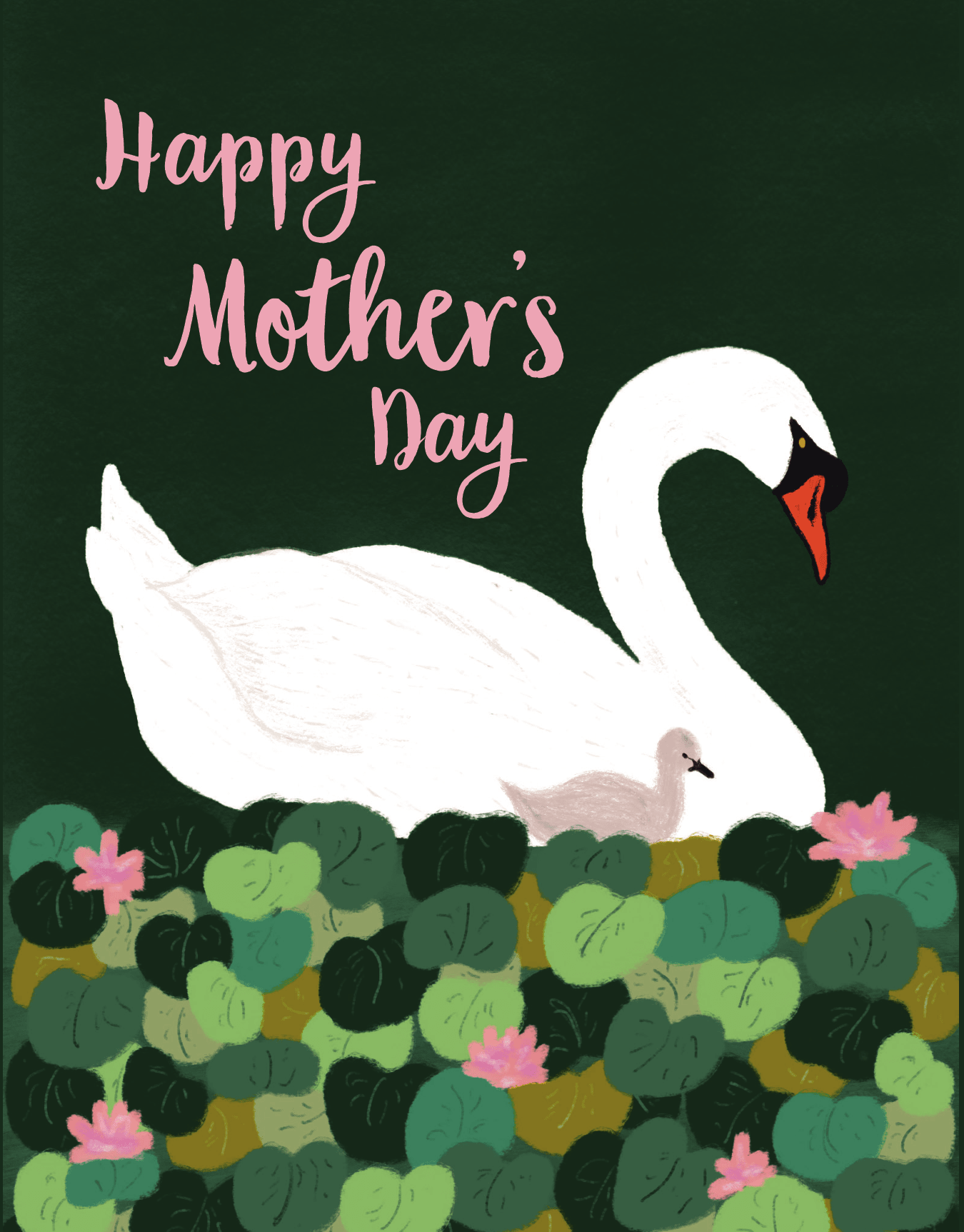 Swan Happy Mother's Day Card | Mothers' Day Cards | Postable