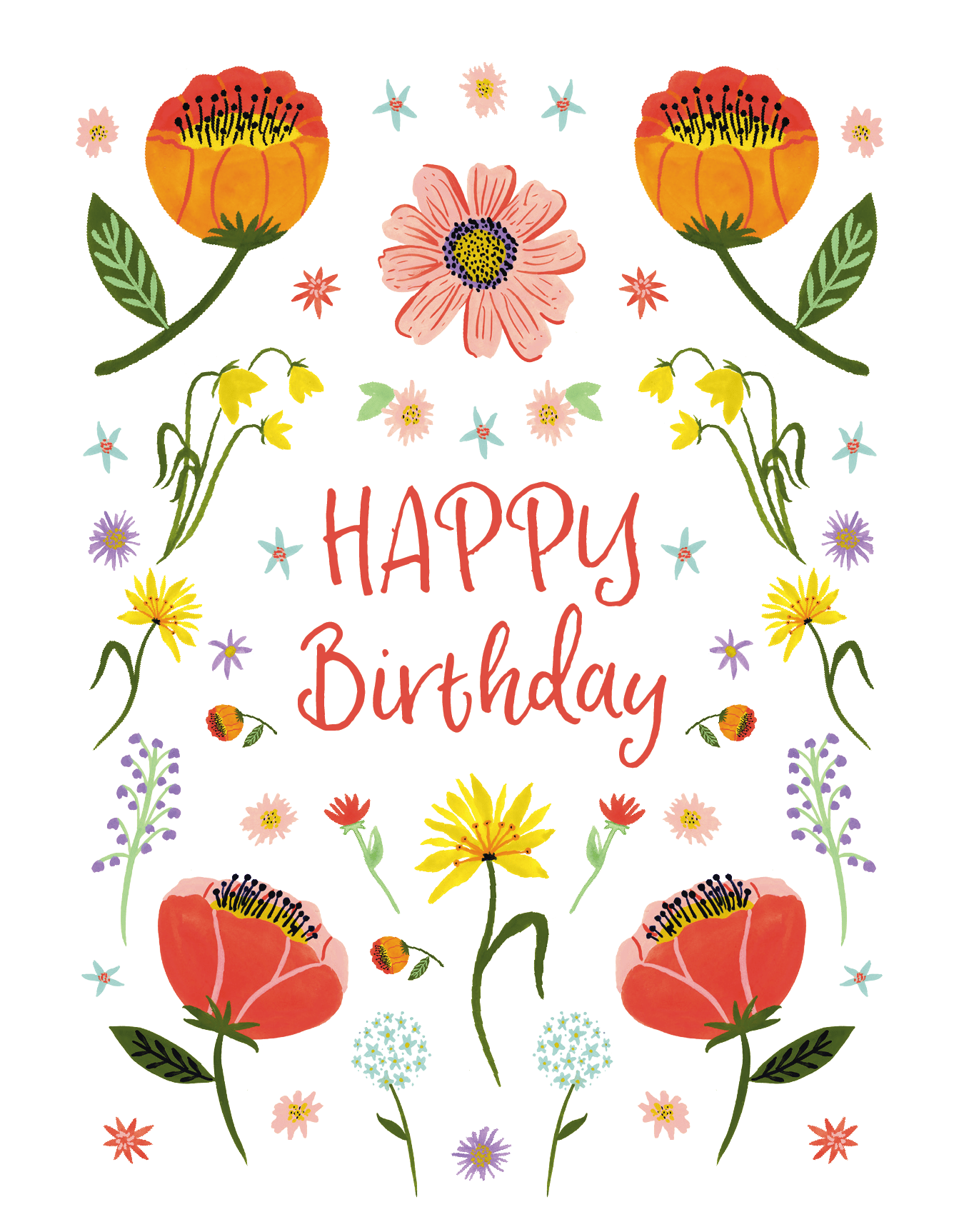Floral Corners Birthday