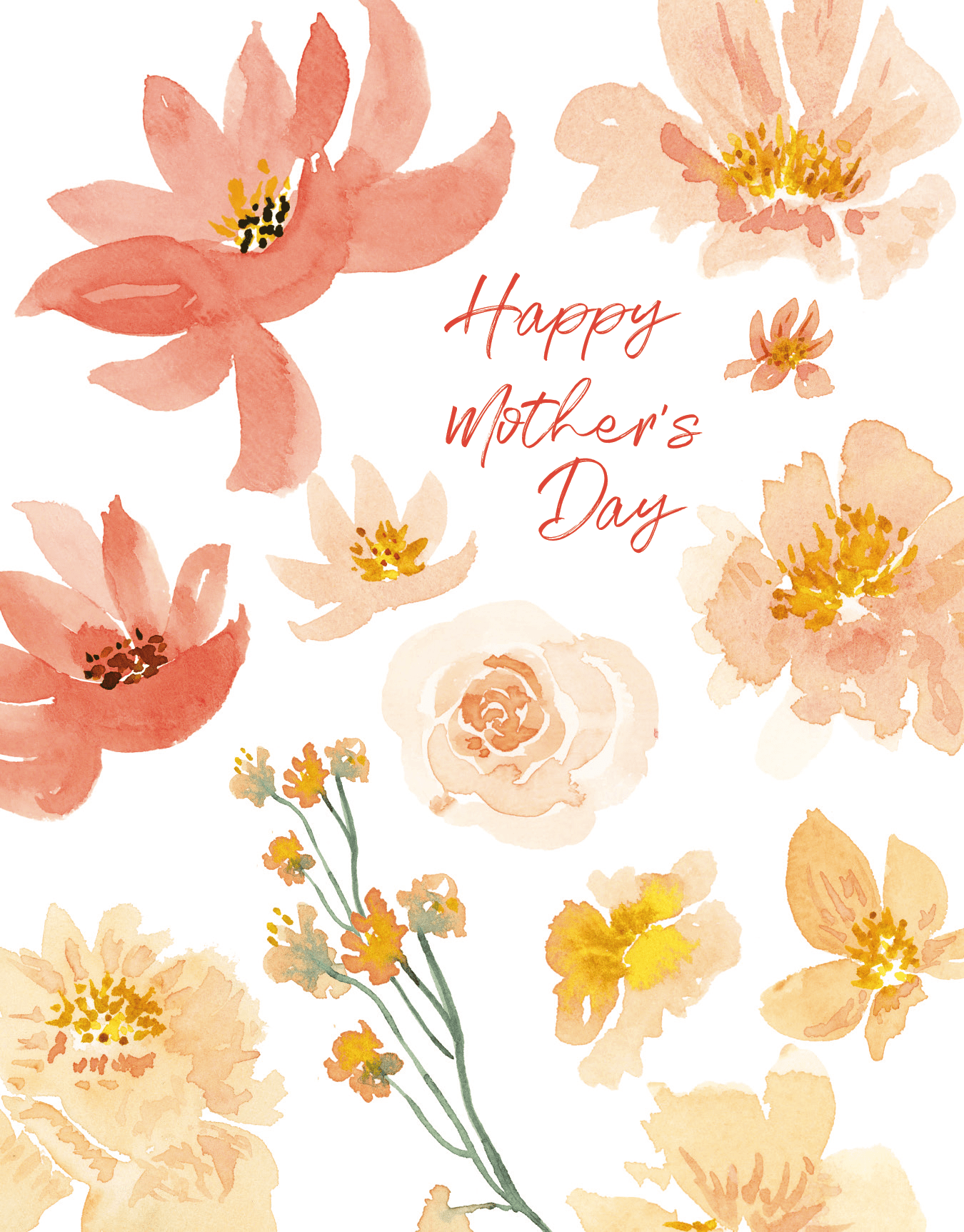 Coral Floral Mother's Day