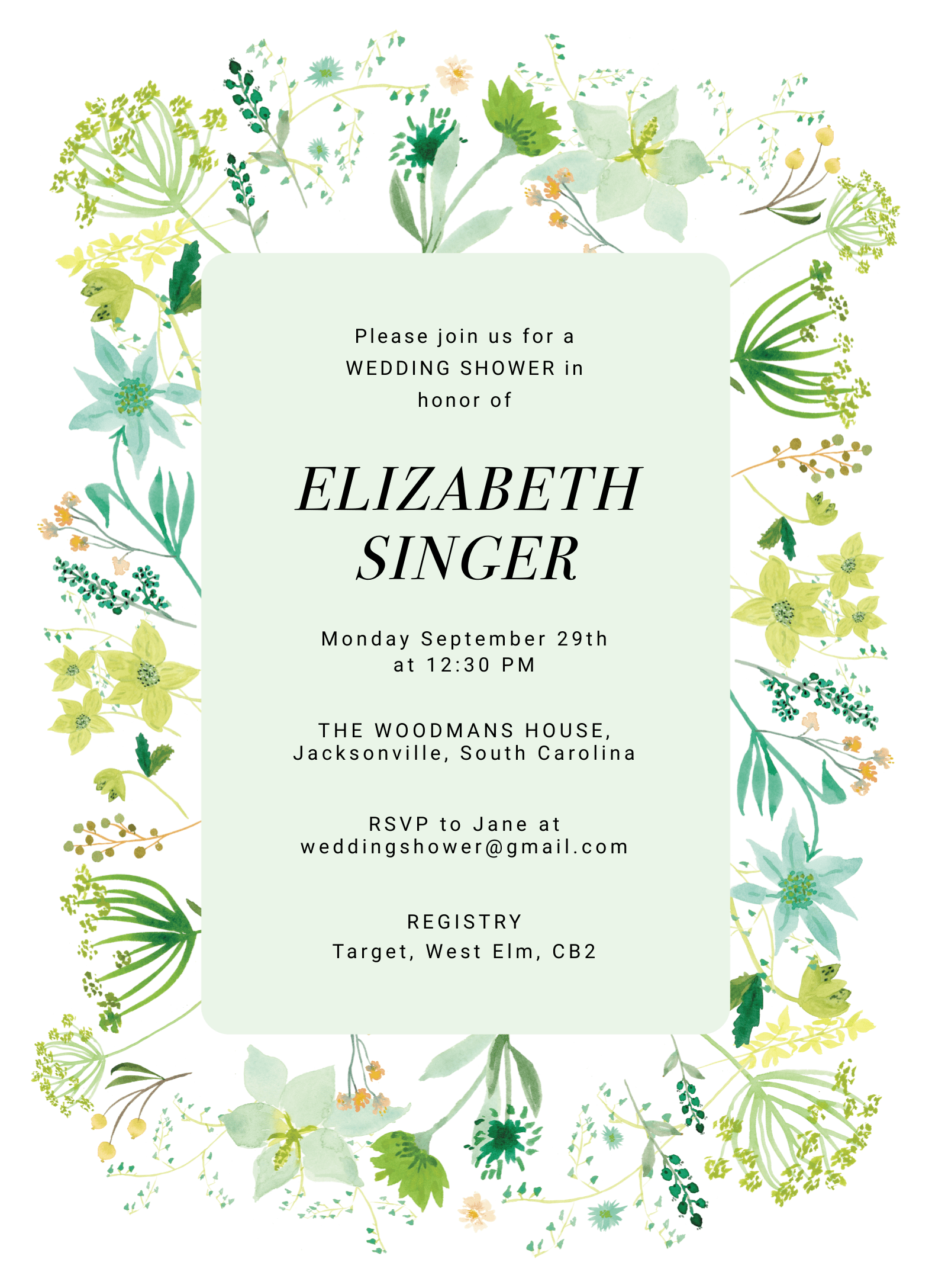 Spring Floral Frame