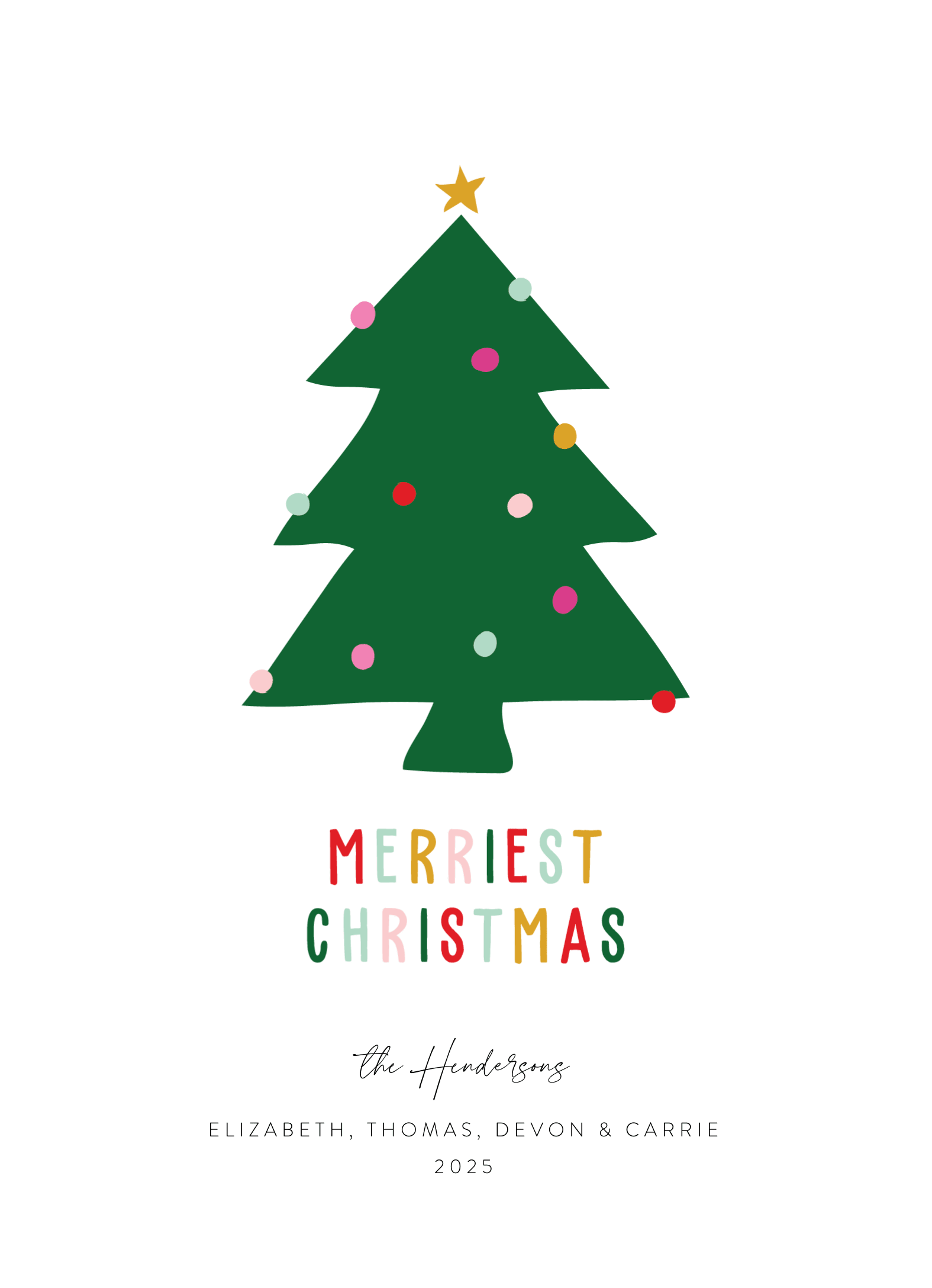 Cutout Christmas Tree