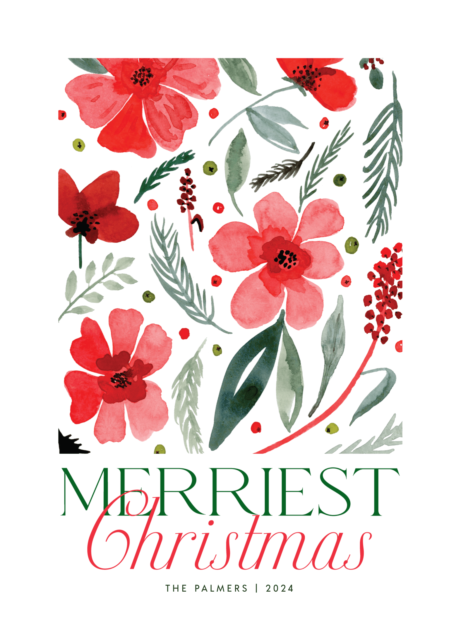 Red Floral Christmas