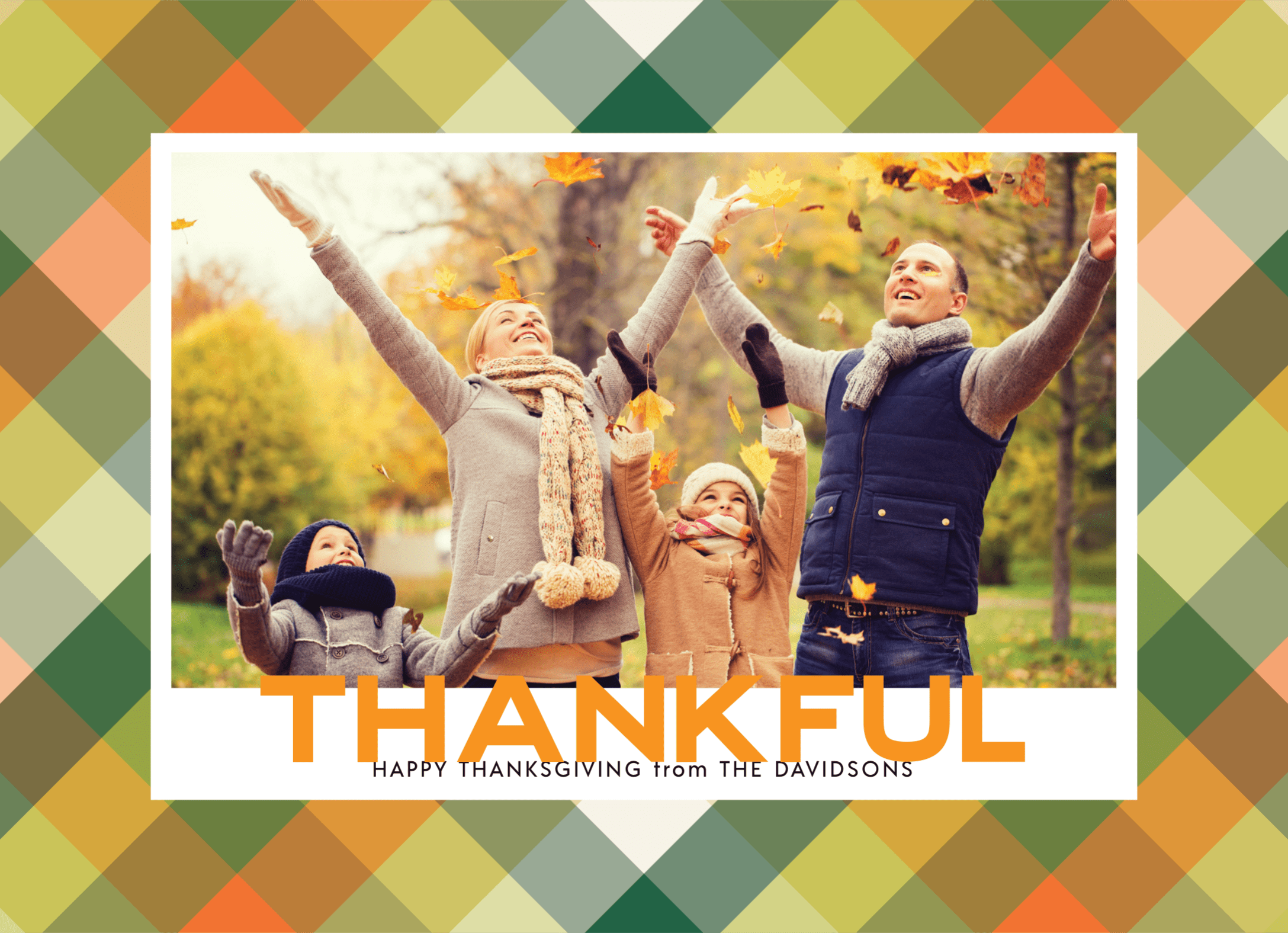Thanksgiving Gingham Frame